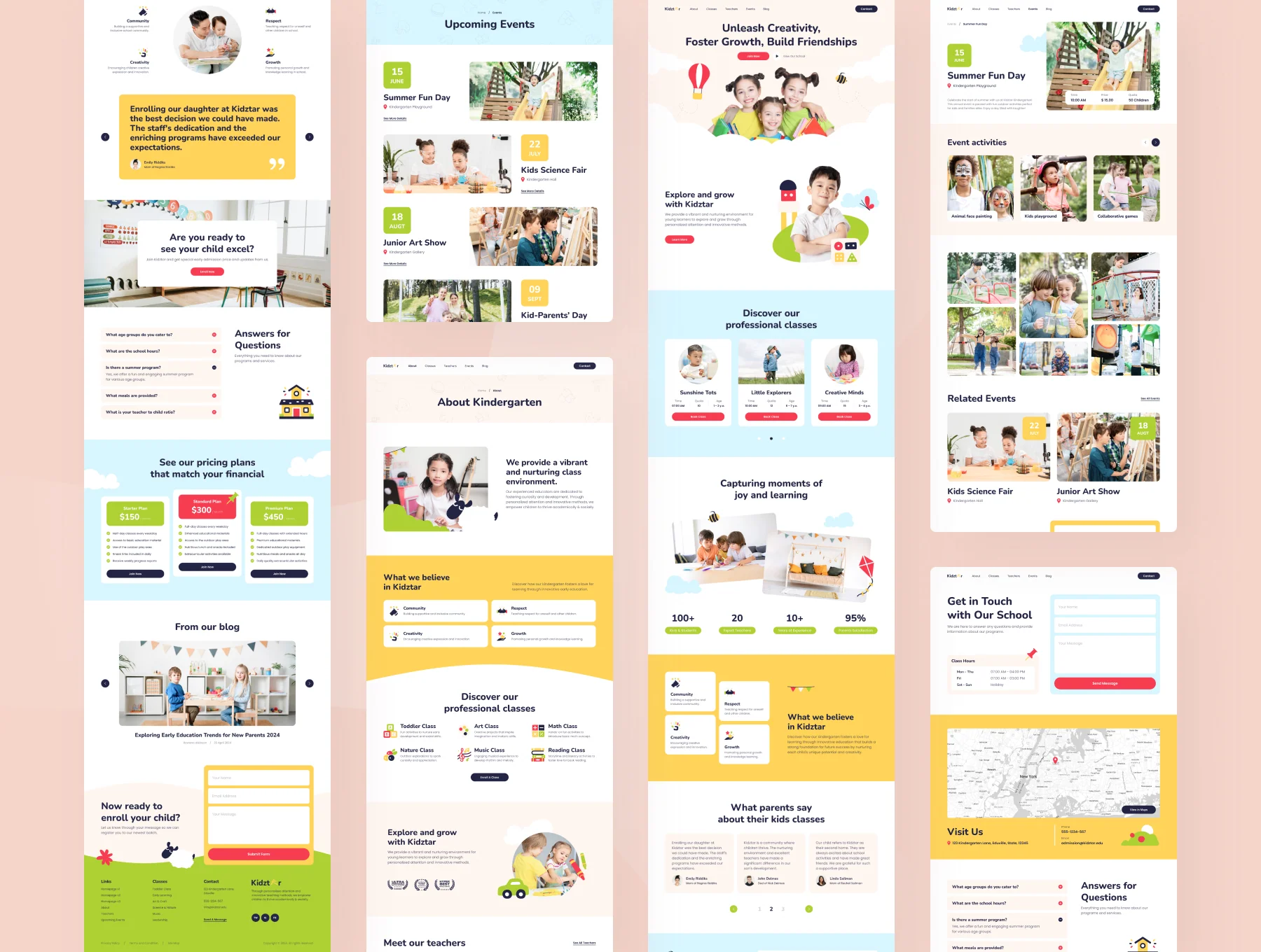 Kidztar - Kindergarten Profile Website Figma Template 6