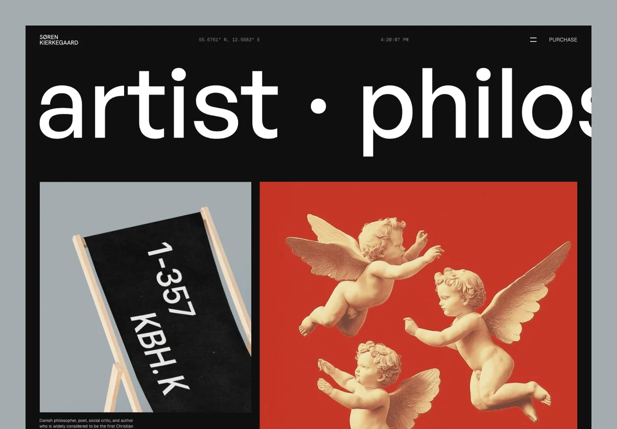 Kierkegaard — Portfolio Boutique Studio Framer Template