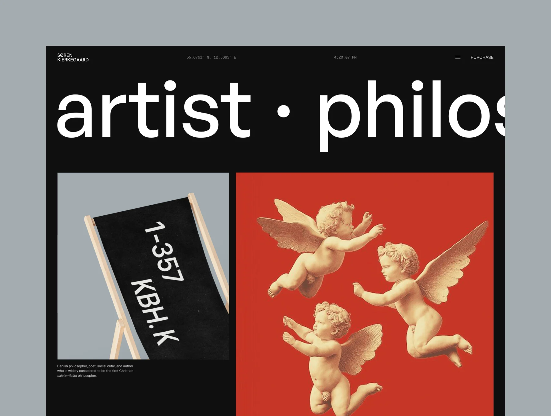 Kierkegaard — Portfolio Boutique Studio Framer Template
