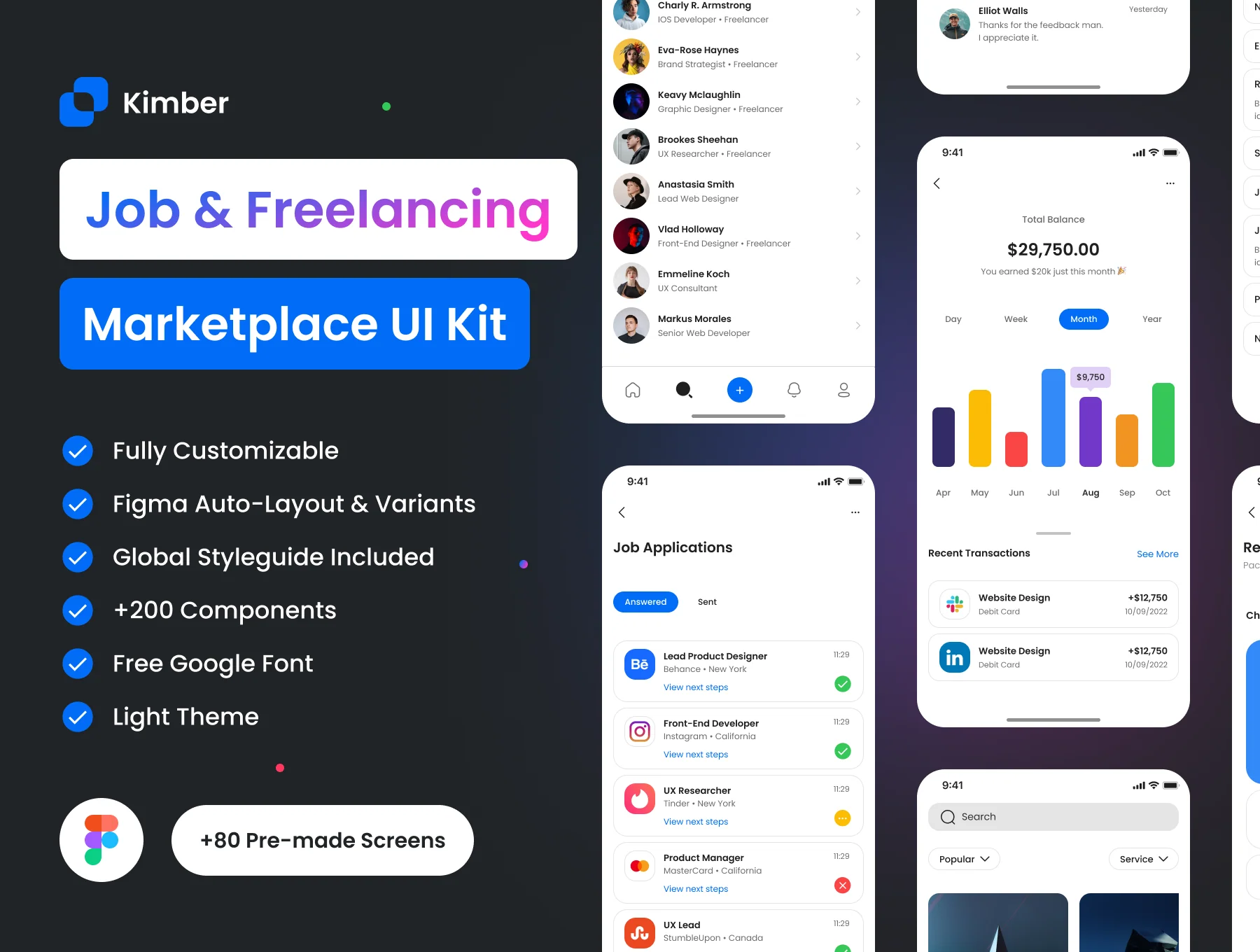 Kimber - Job & Freelancing Marketplace UI Kit