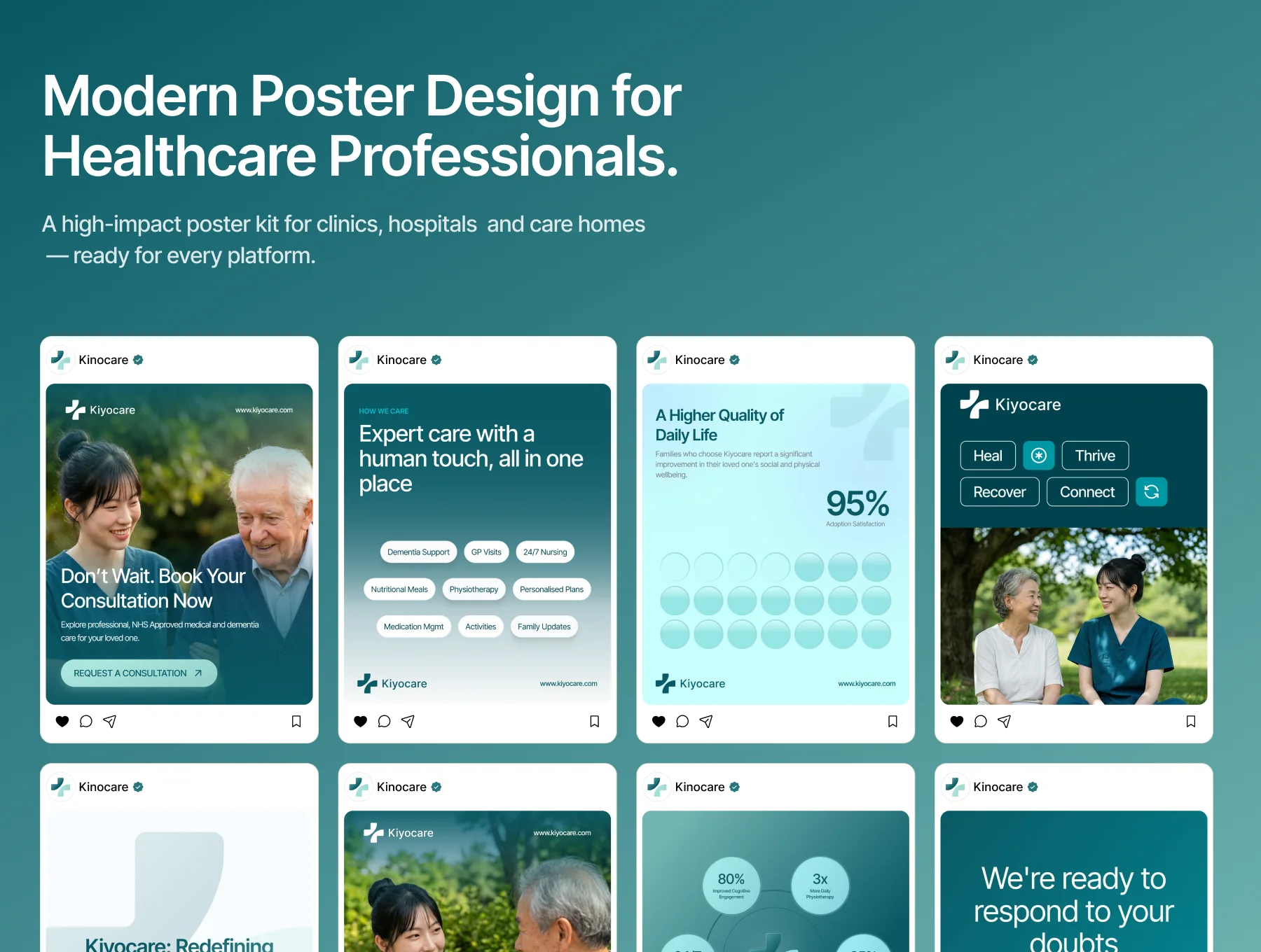 KinoCare - Healthcare Social Media Poster Kit 2