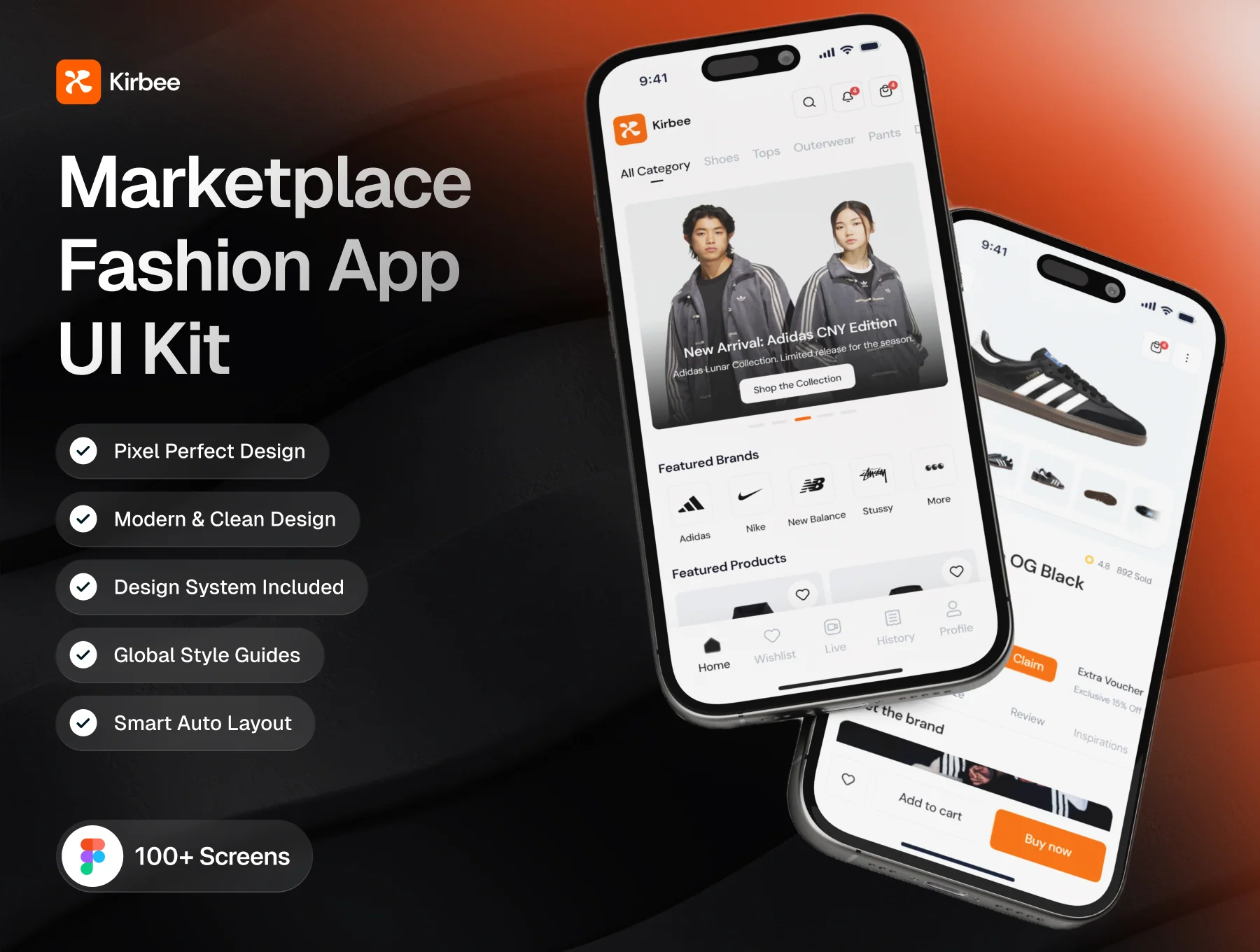 Kirbee - Marketplace Fashion App UI Kit.