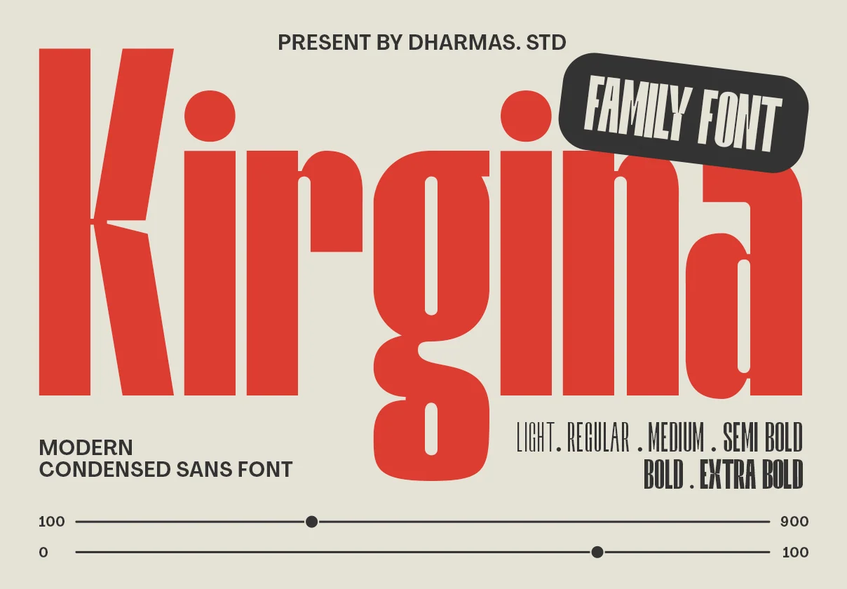 Kirgina - UI Condensed Font