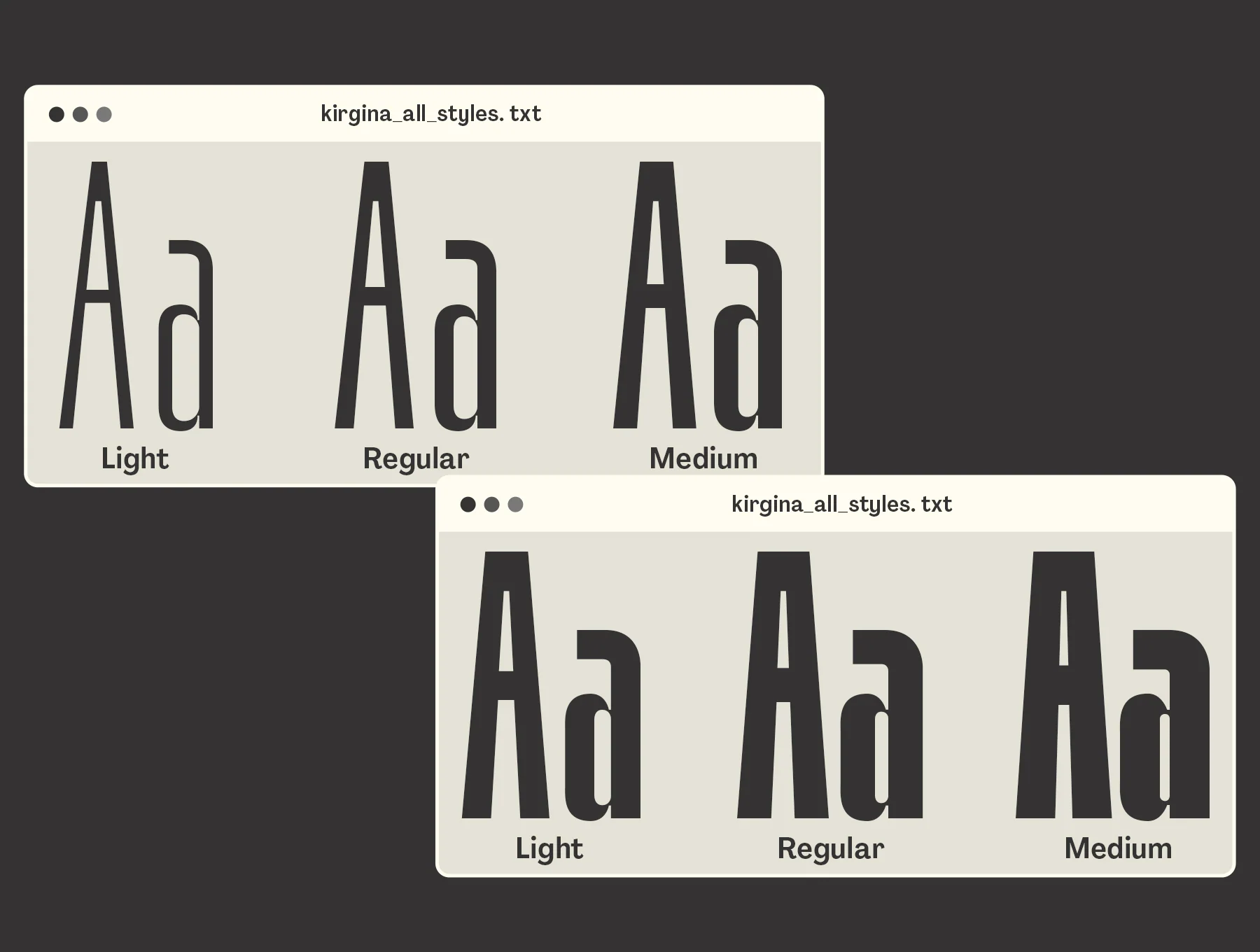 Kirgina - UI Condensed Font 4