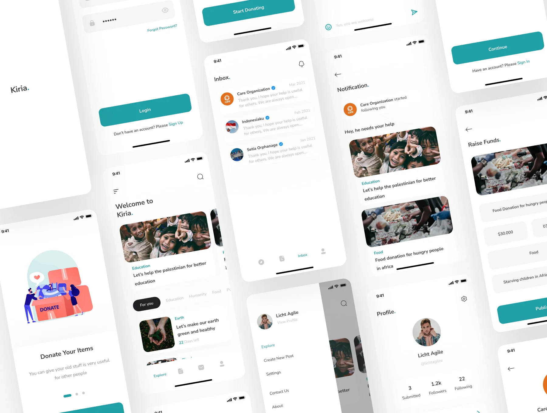 Kiria - Donation for charity App UI Kit 5