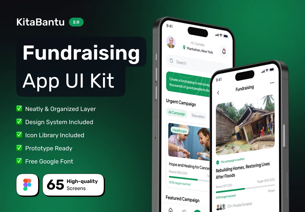 Giveee - Donation, Charity, & Fundraising Mobile App UI Kit