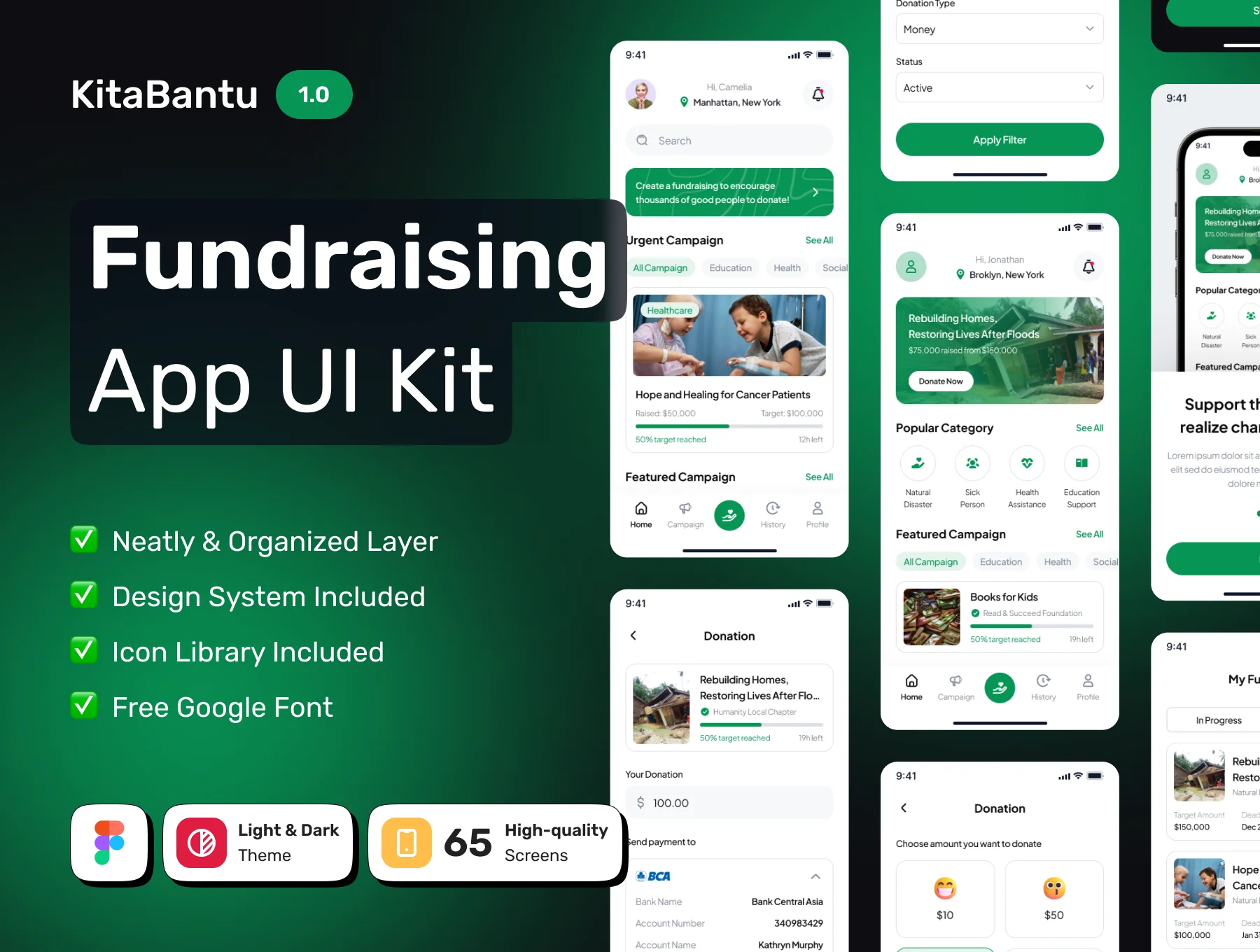Giveee - Donation, Charity, & Fundraising Mobile App UI Kit