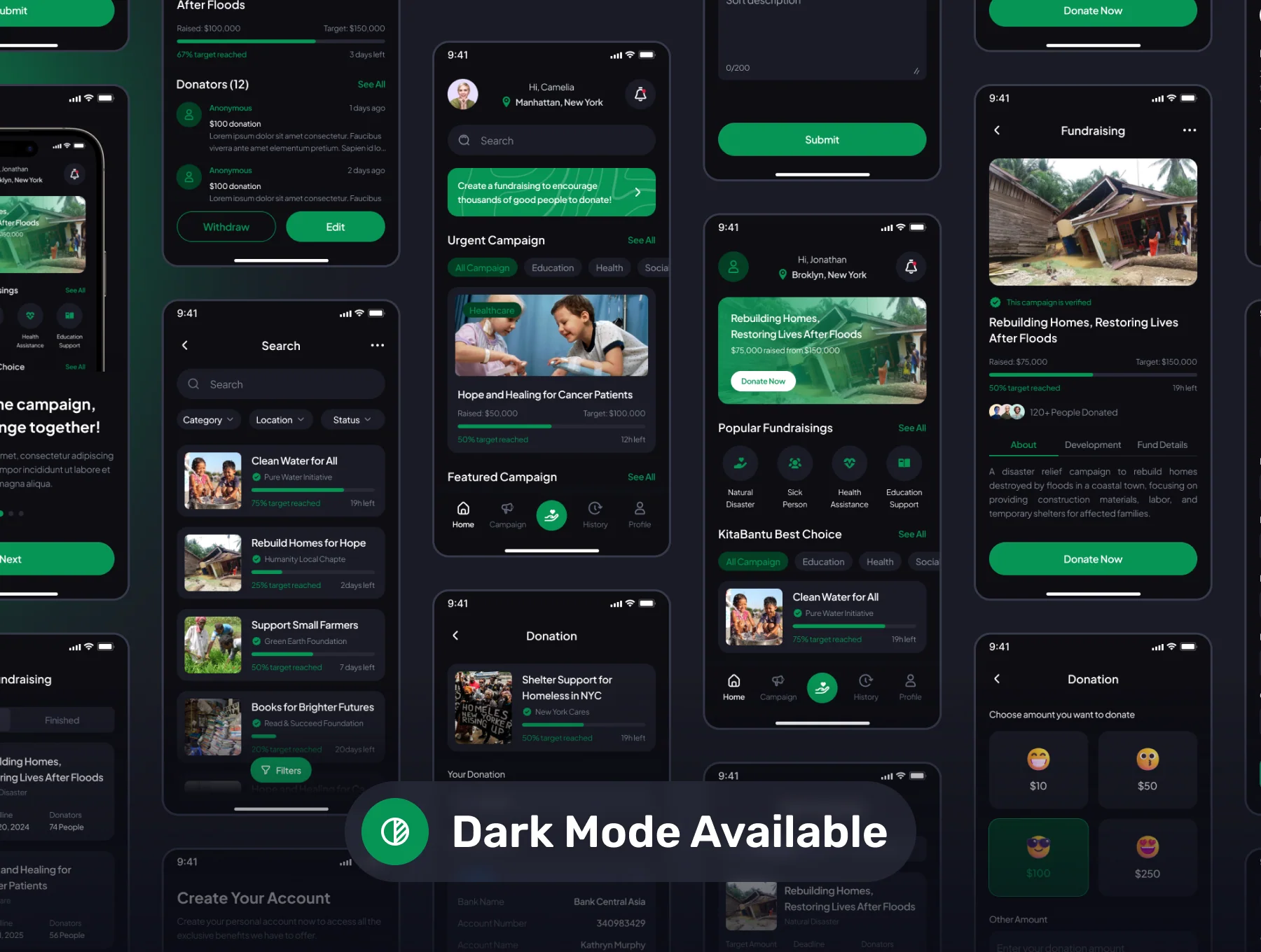 Giveee - Donation, Charity, & Fundraising Mobile App UI Kit 2