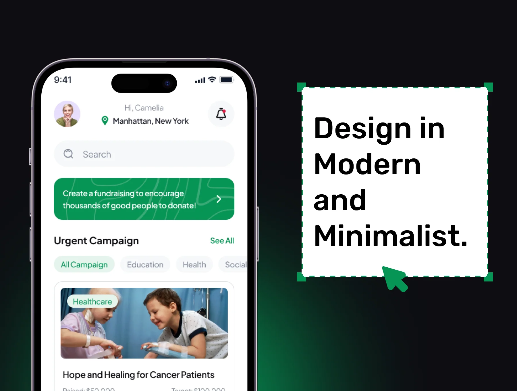 Giveee - Donation, Charity, & Fundraising Mobile App UI Kit 5