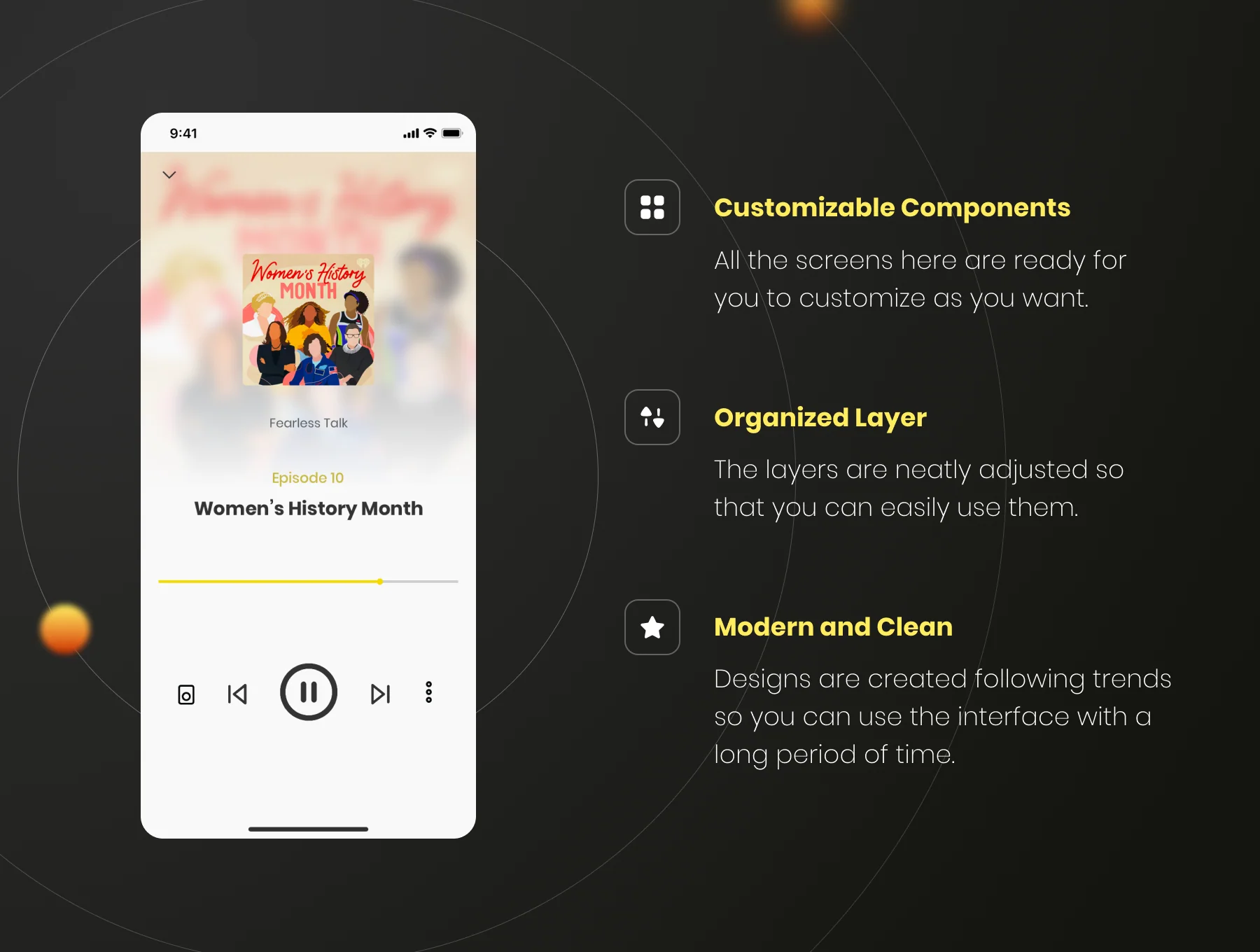 Kitalk - Podcast App UI Kit 2