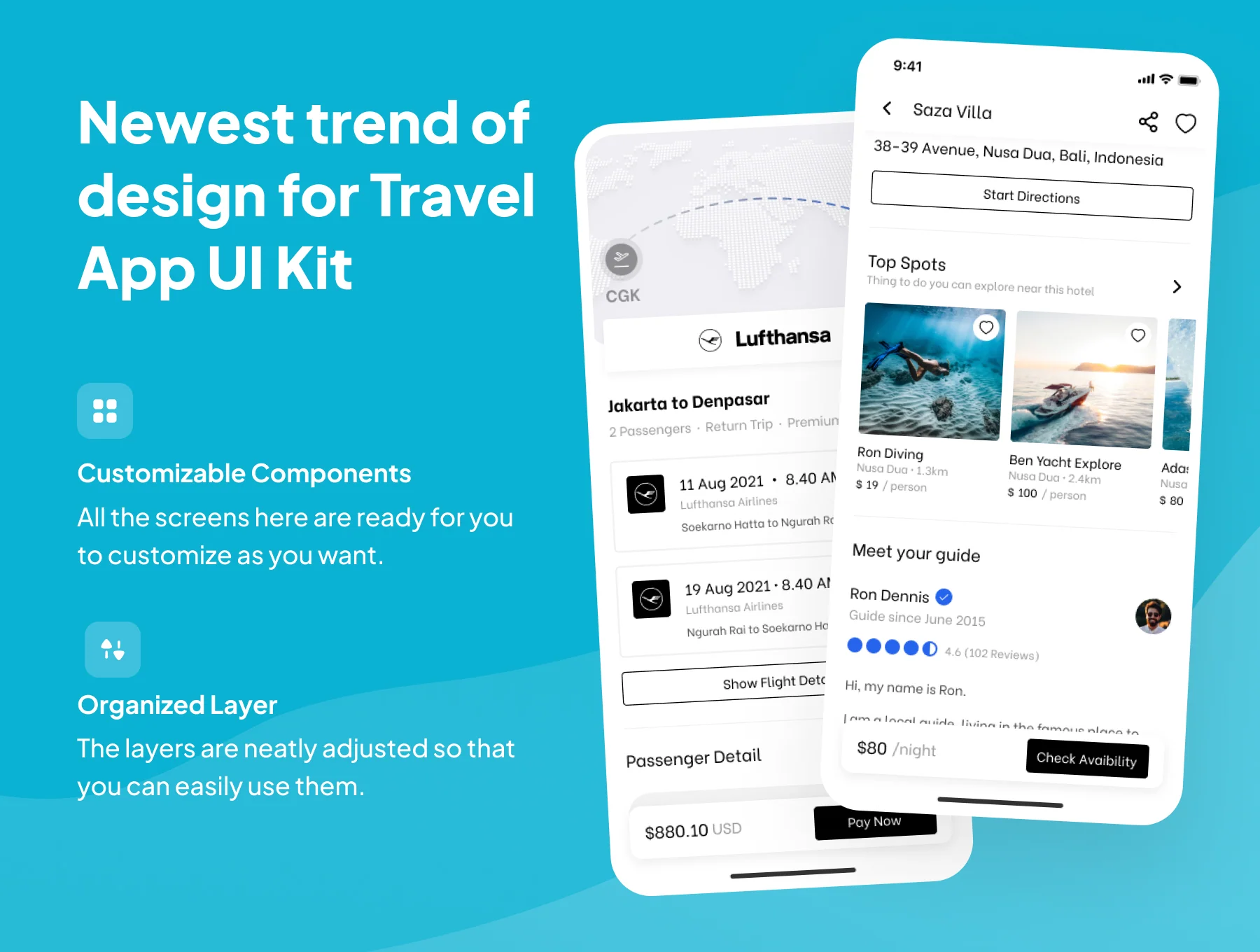 Kitavel - Premium Flight, Hotel & Travel App UI Kit 4