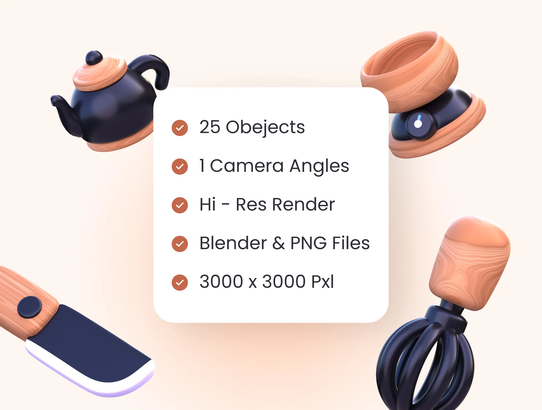 Kitchen 3D Icon Pack 3