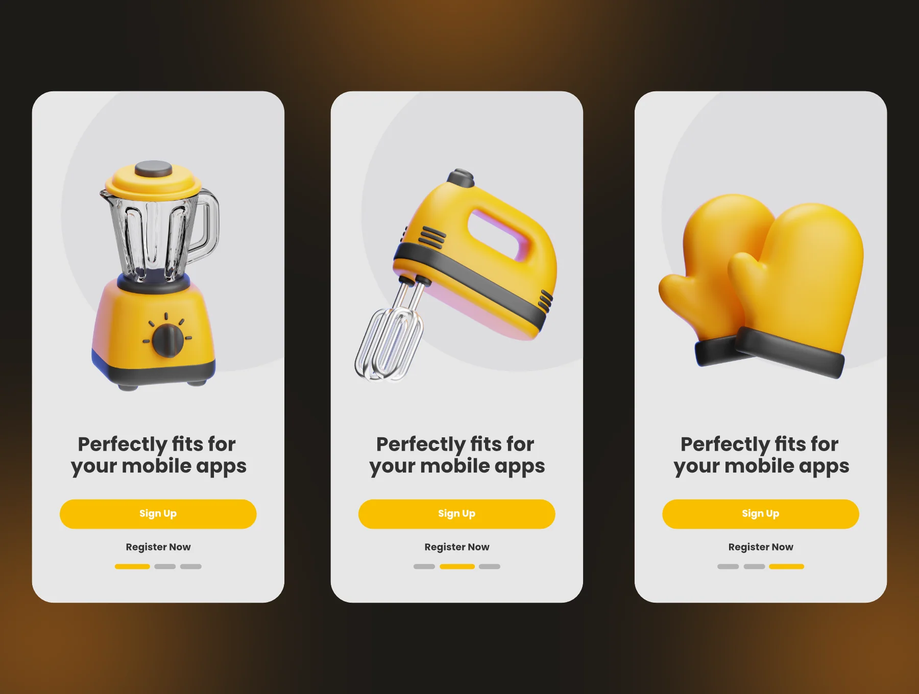Kitchen Set 3D Icons Packs 3