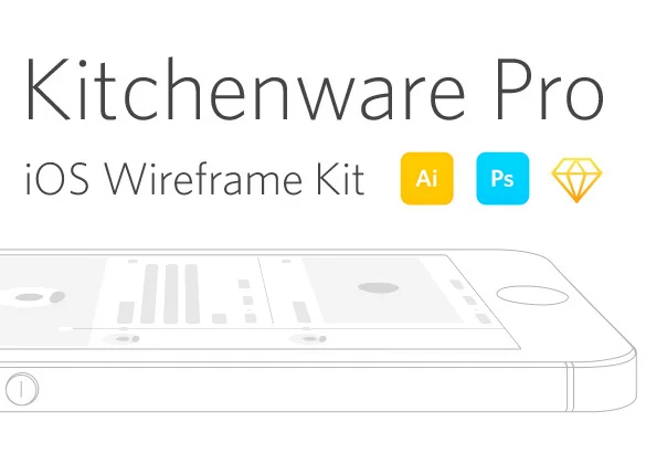 Kitchenware Pro: iOS Wireframe Kit
