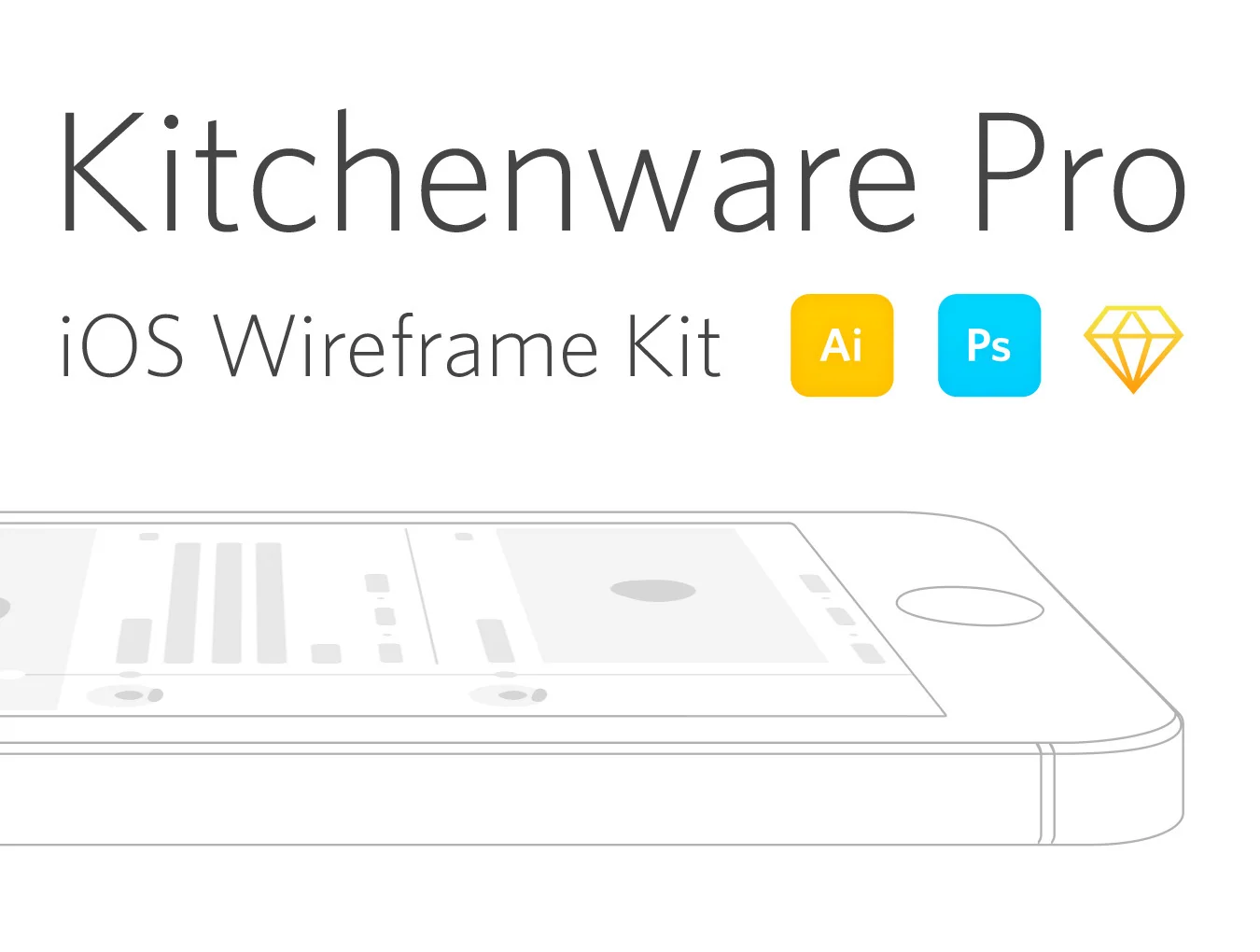 Kitchenware Pro: iOS Wireframe Kit
