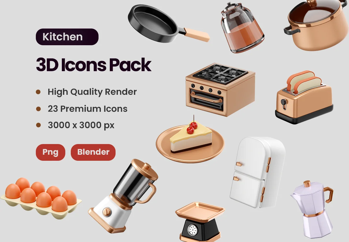 Kithcen 3D Icons