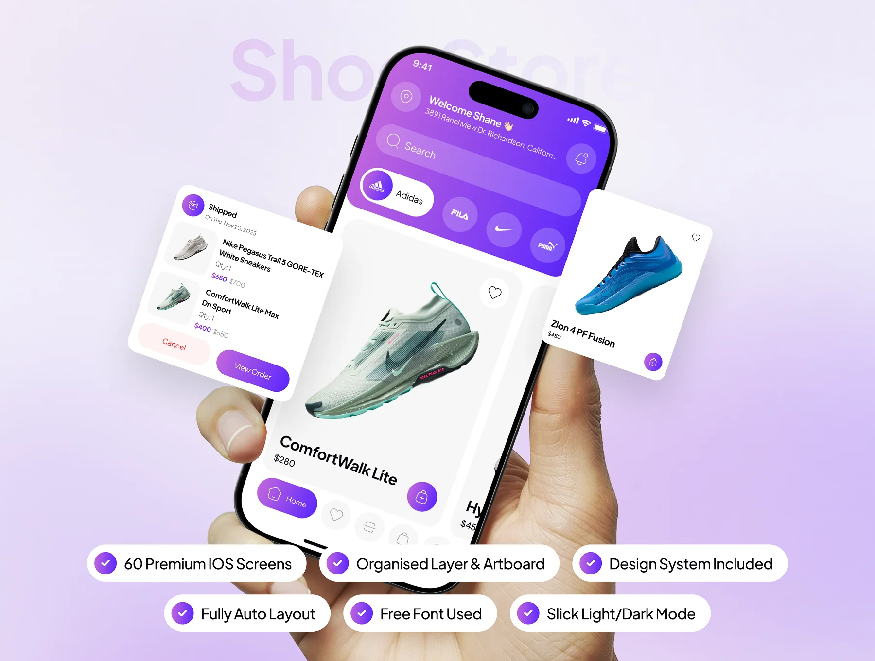Kixo - Shoe Store Ecommerce App UI Kit