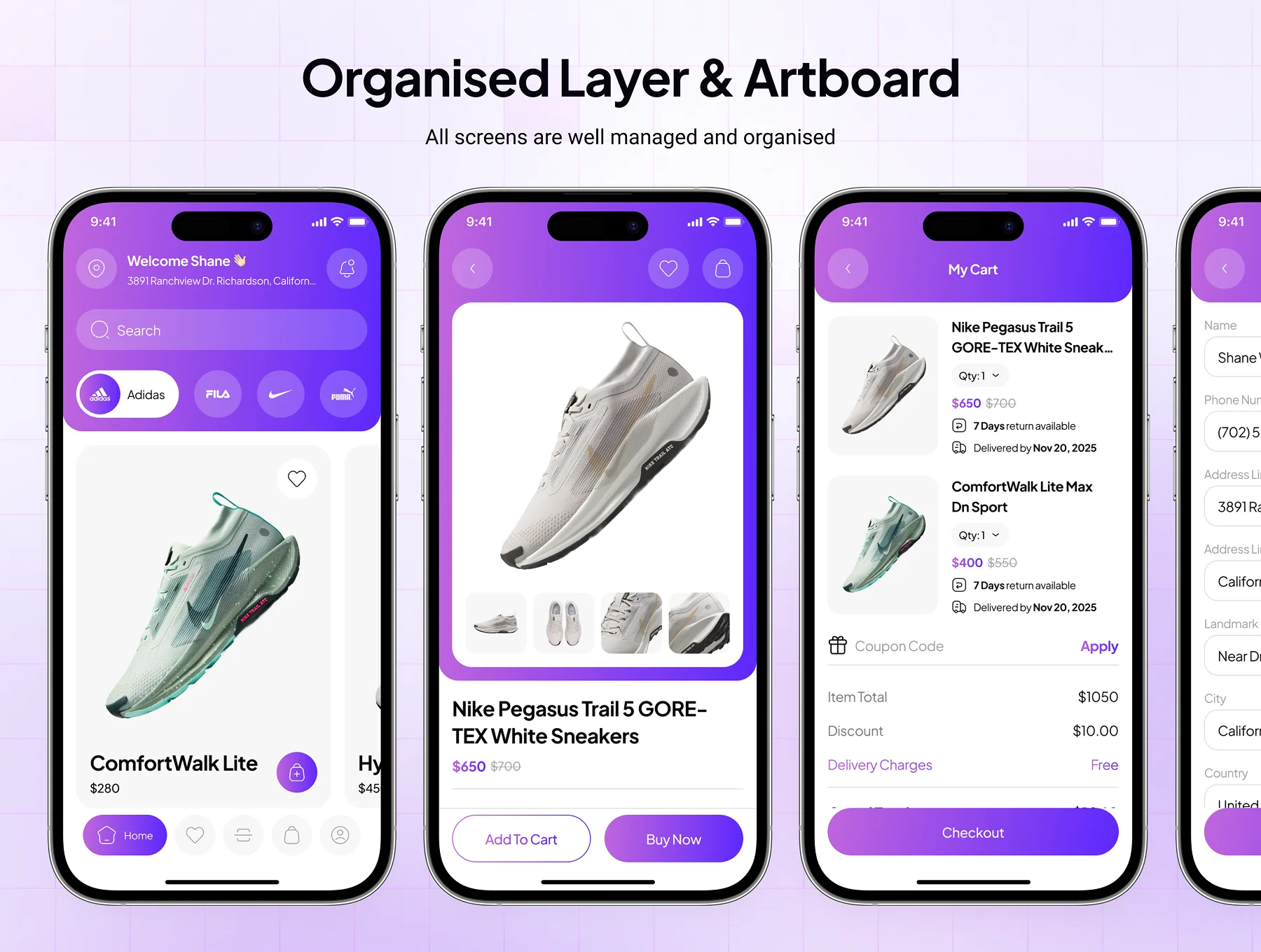 Kixo - Shoe Store Ecommerce App UI Kit 3