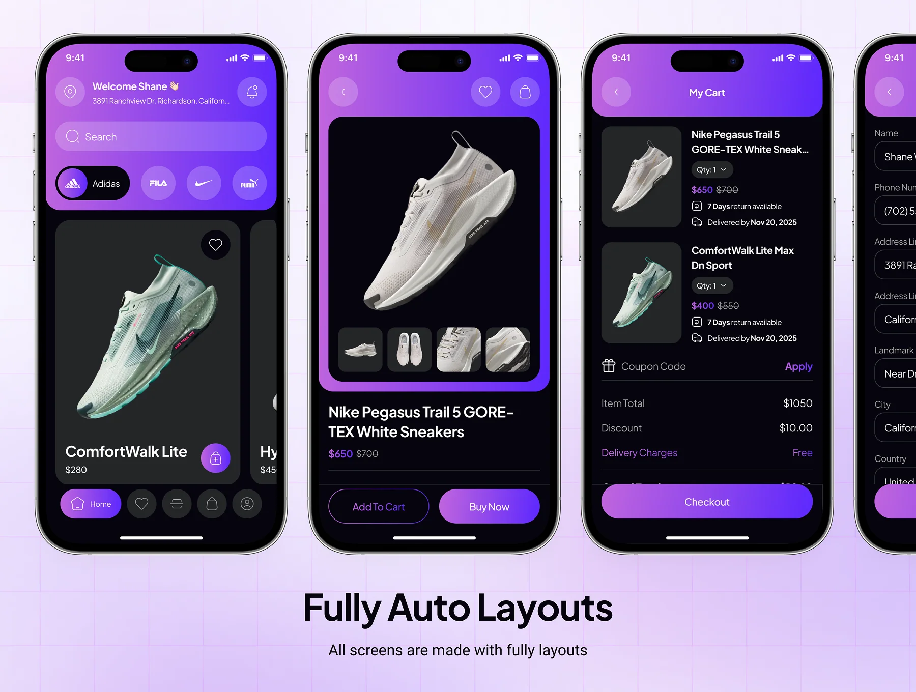 Kixo - Shoe Store Ecommerce App UI Kit 4