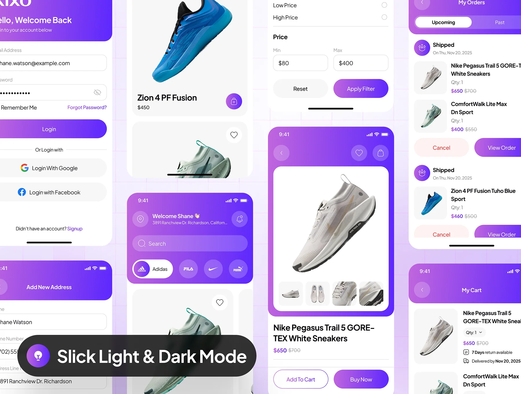 Kixo - Shoe Store Ecommerce App UI Kit 5