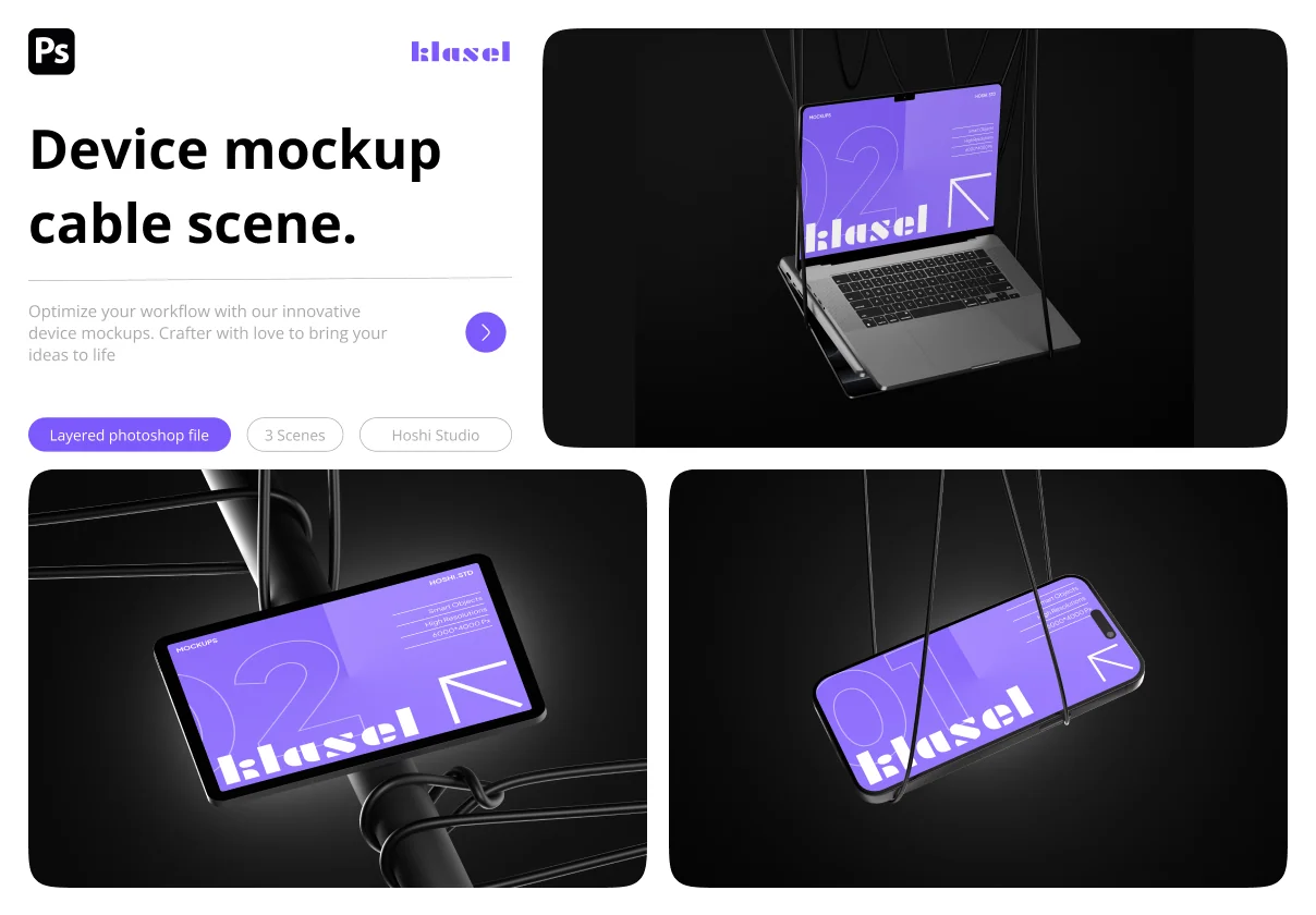 Klasel - Device Mockup Cable Scene