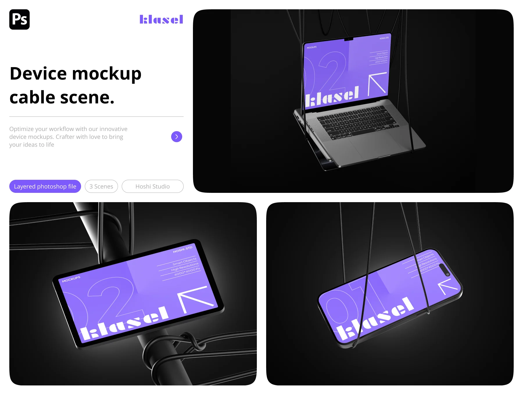 Klasel - Device Mockup Cable Scene 2