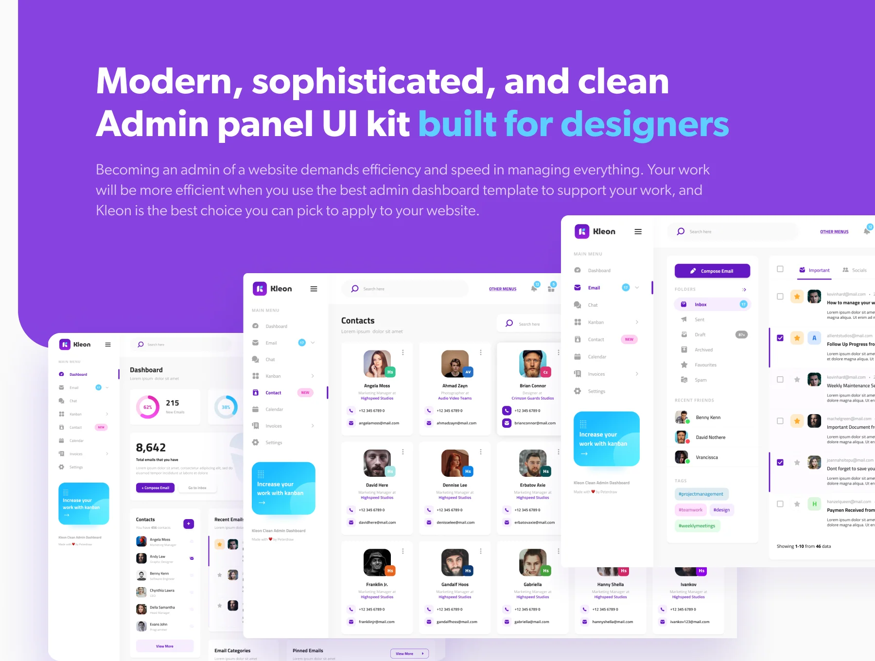 Kleon - Clean Admin Panel Dashboard UI Template 2