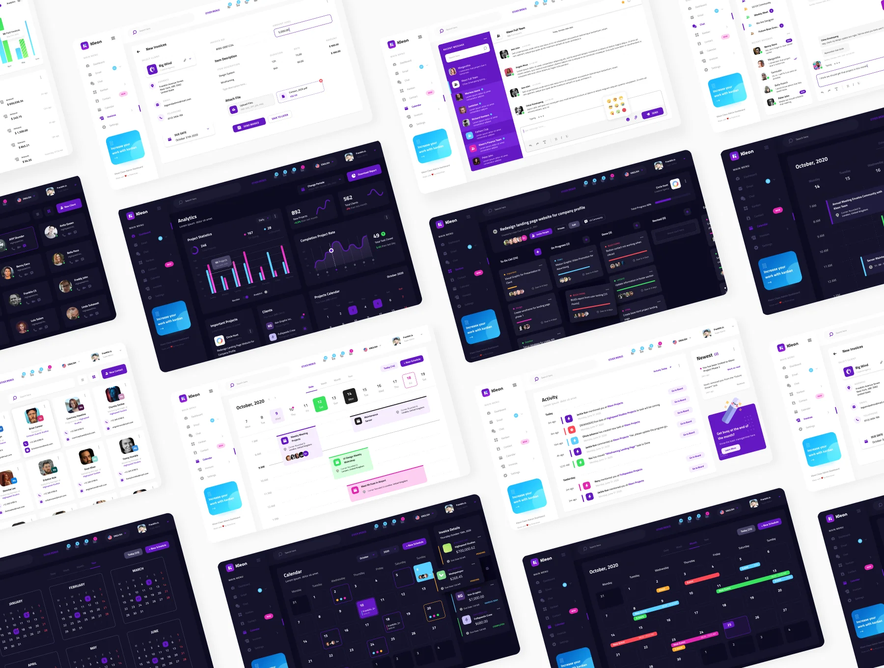 Kleon - Clean Admin Panel Dashboard UI Template 6