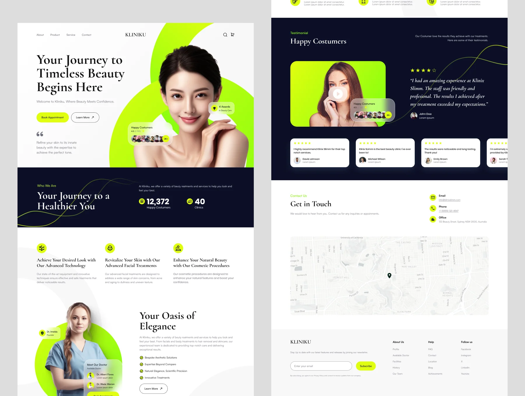 Kliniku - Beauty Clinic Landing Page Experience 3