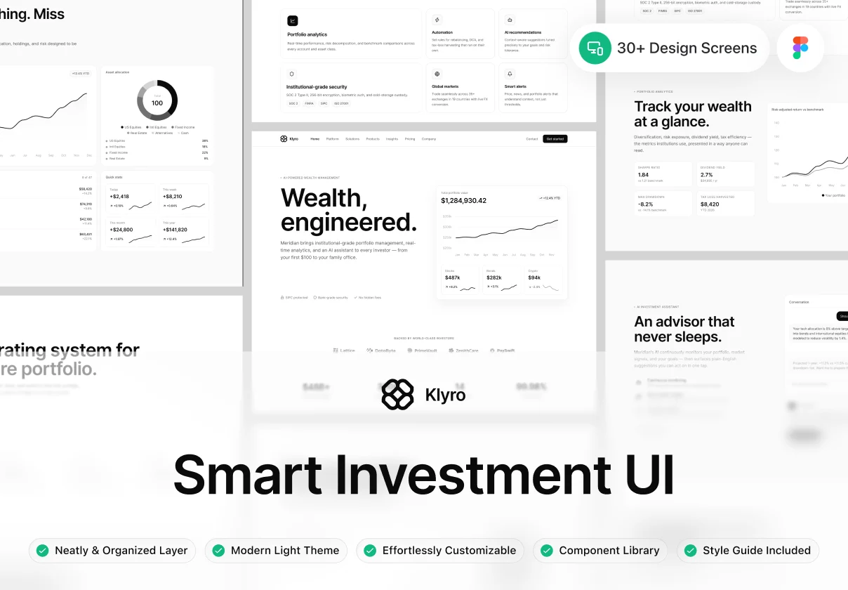 Klyro – AI-Powered Investment & Wealth Management UI