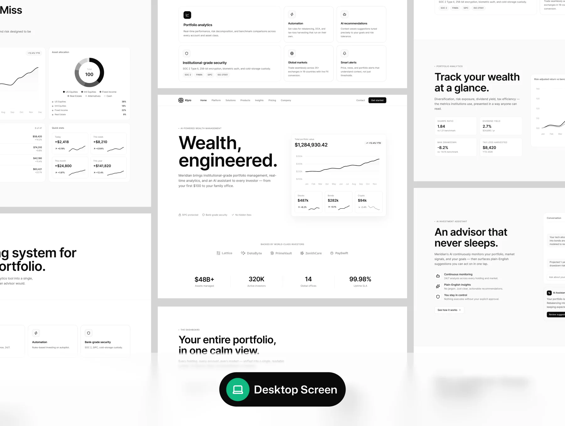 Klyro – AI-Powered Investment & Wealth Management UI 5