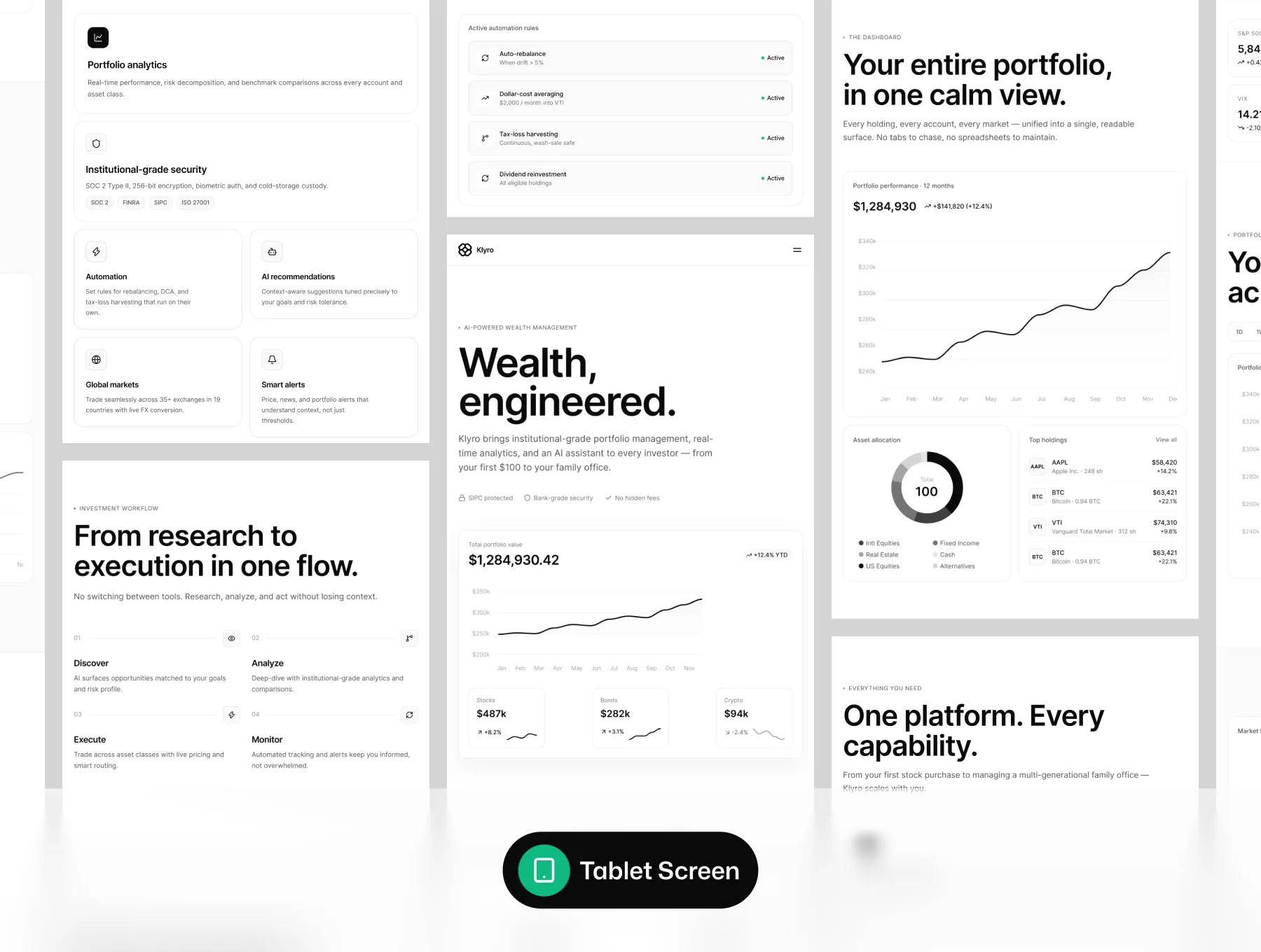 Klyro – AI-Powered Investment & Wealth Management UI 6