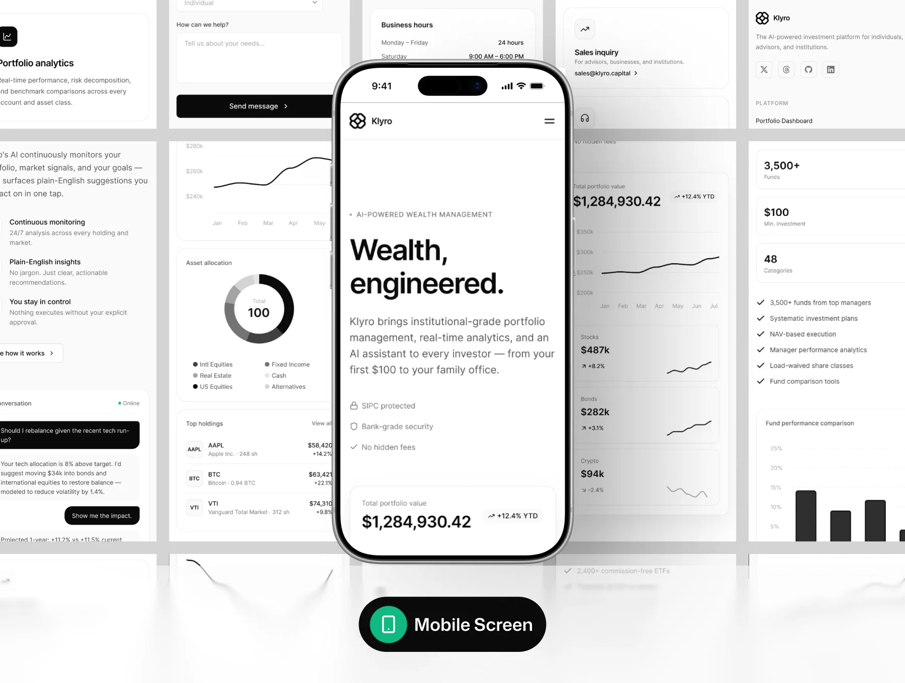 Klyro – AI-Powered Investment & Wealth Management UI 7