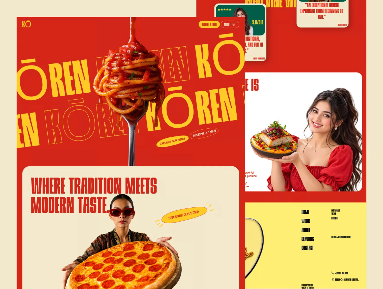 KO — Modern Restaurant Website UI Kit