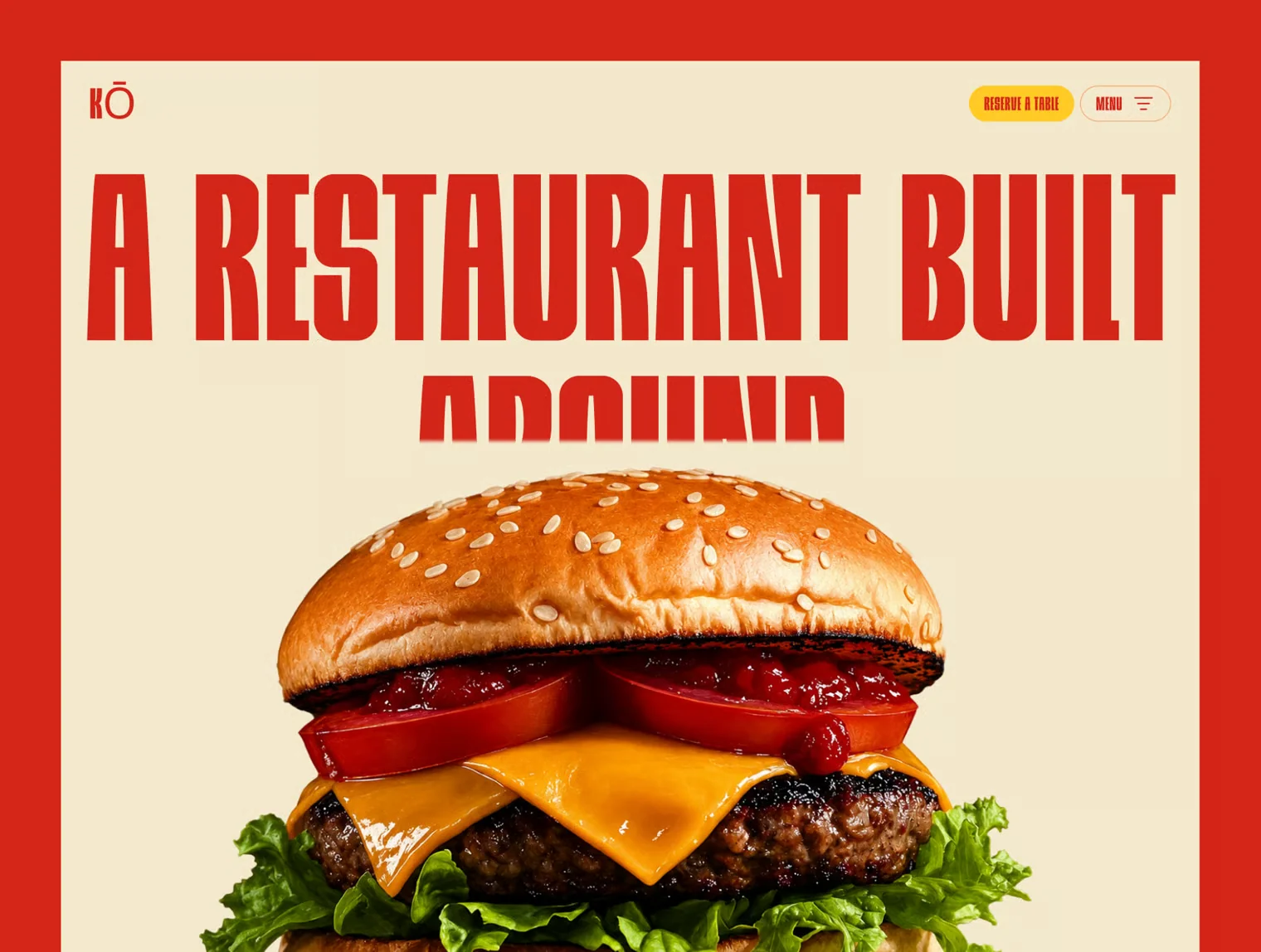 KO — Modern Restaurant Website UI Kit 3