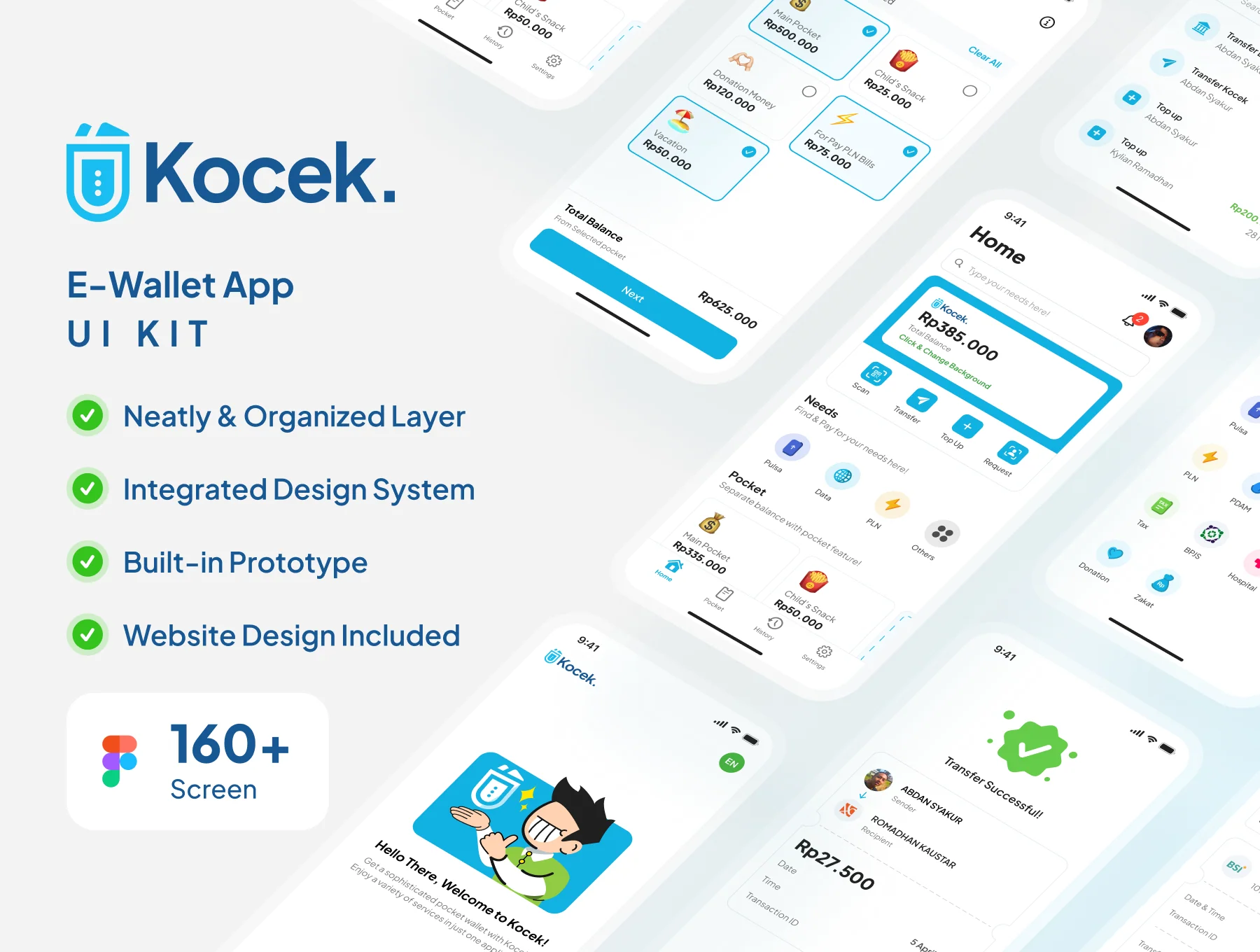 Kocek - E Wallet App UI Kit