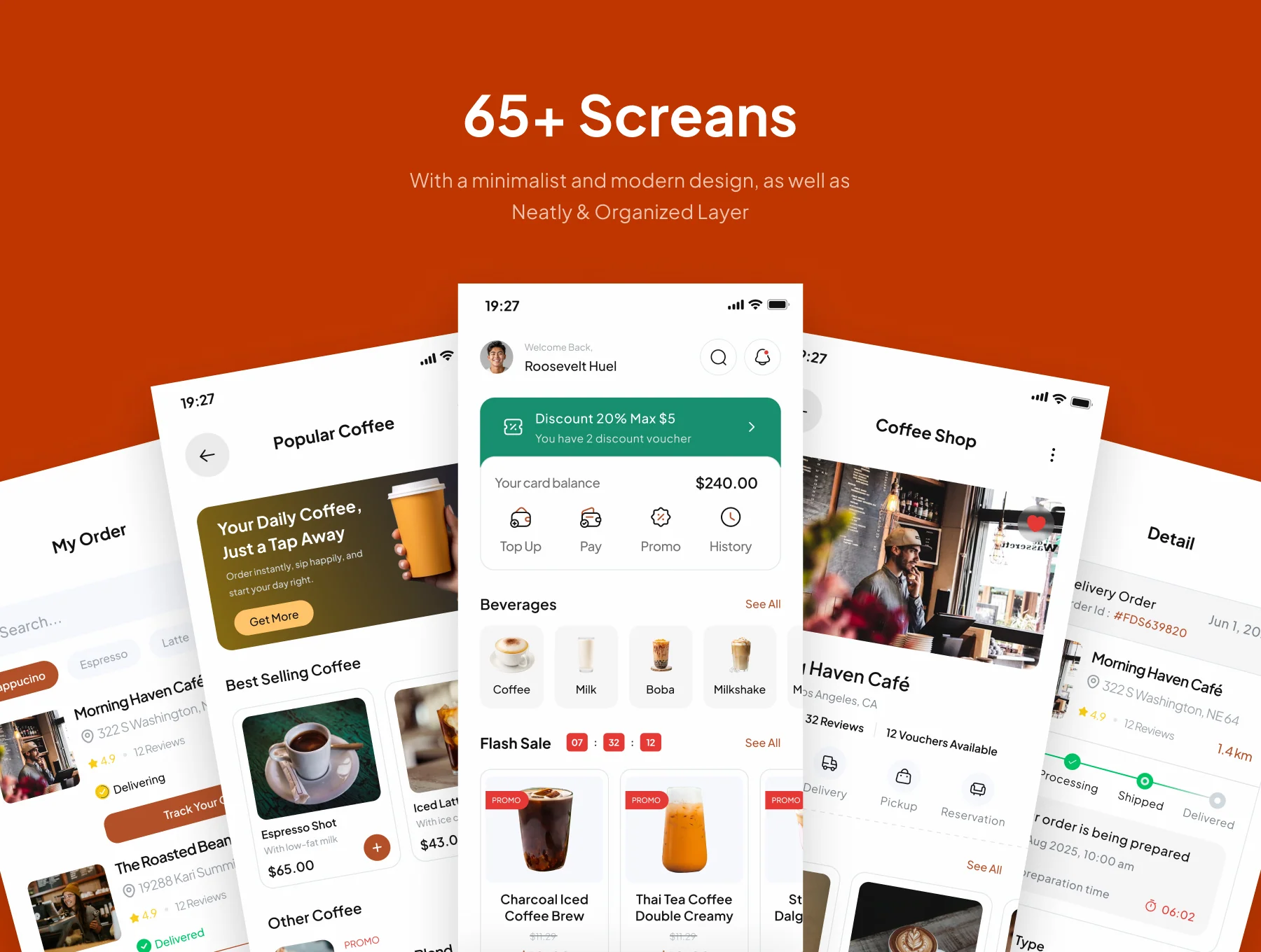 Koffea - Coffee Shop Mobile App UI Kits 4