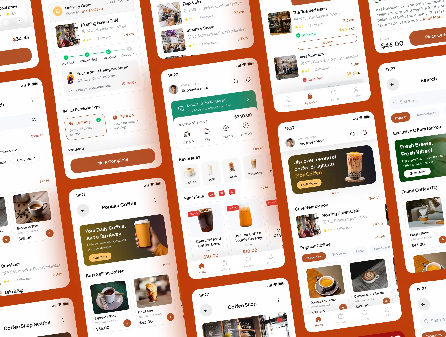 Koffea - Coffee Shop Mobile App UI Kits 5