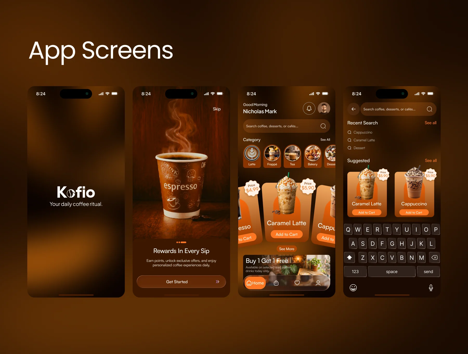 Kofio- Coffee Selling Mobile App Figma UI Kit 3
