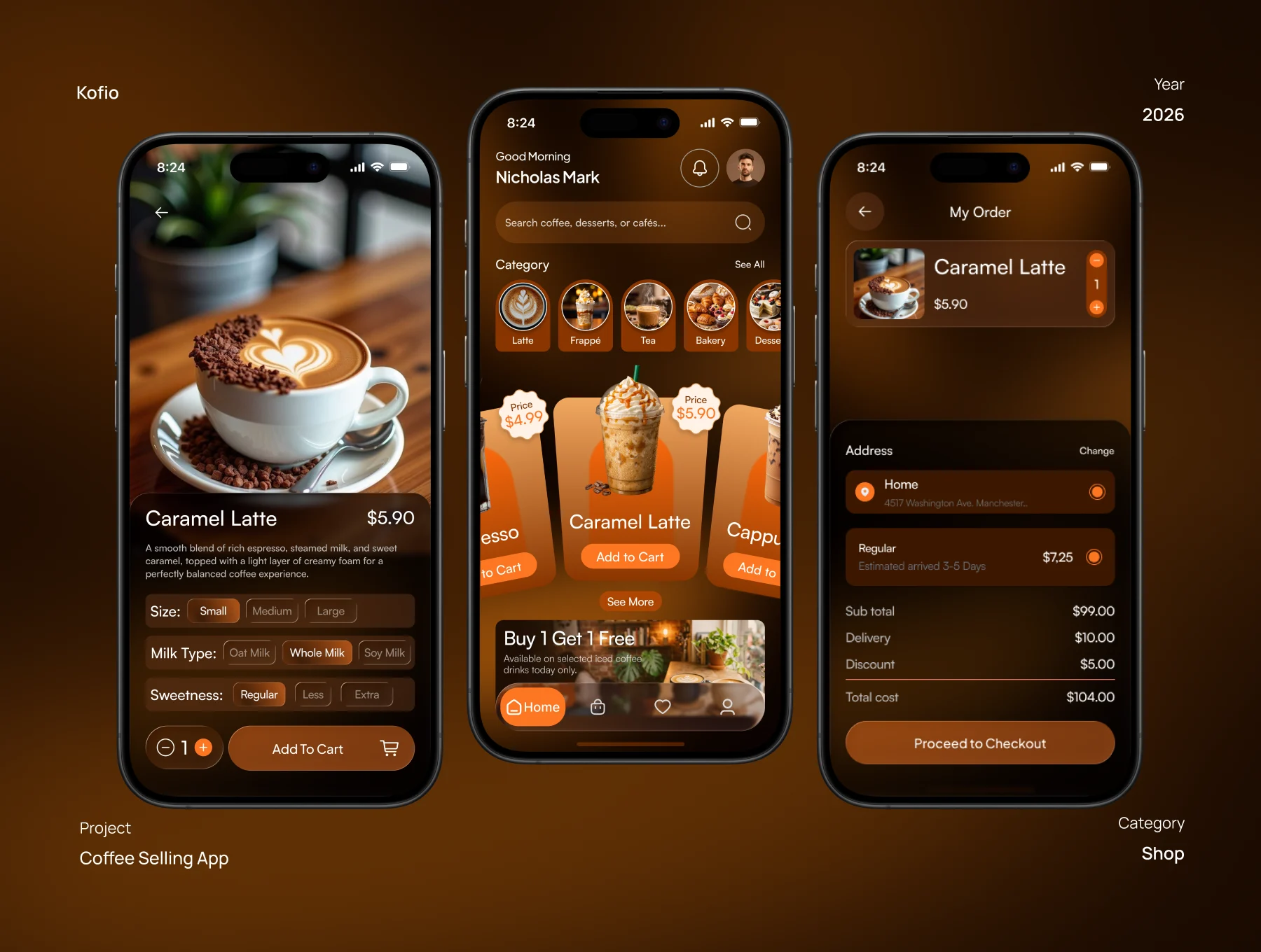 Kofio- Coffee Selling Mobile App Figma UI Kit 5