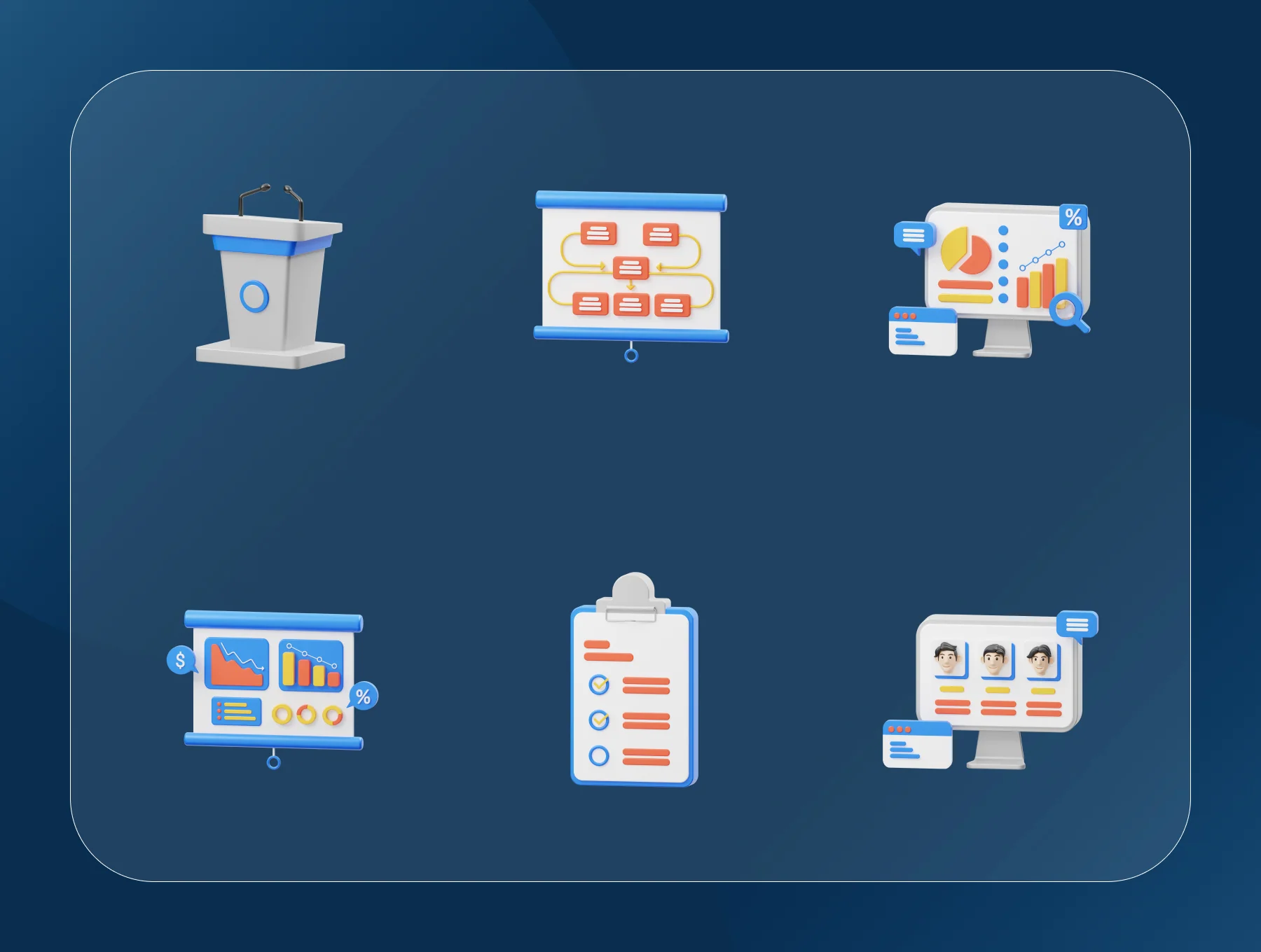 KOKPRESENTATION: 3D Presentation Tools Icons 4