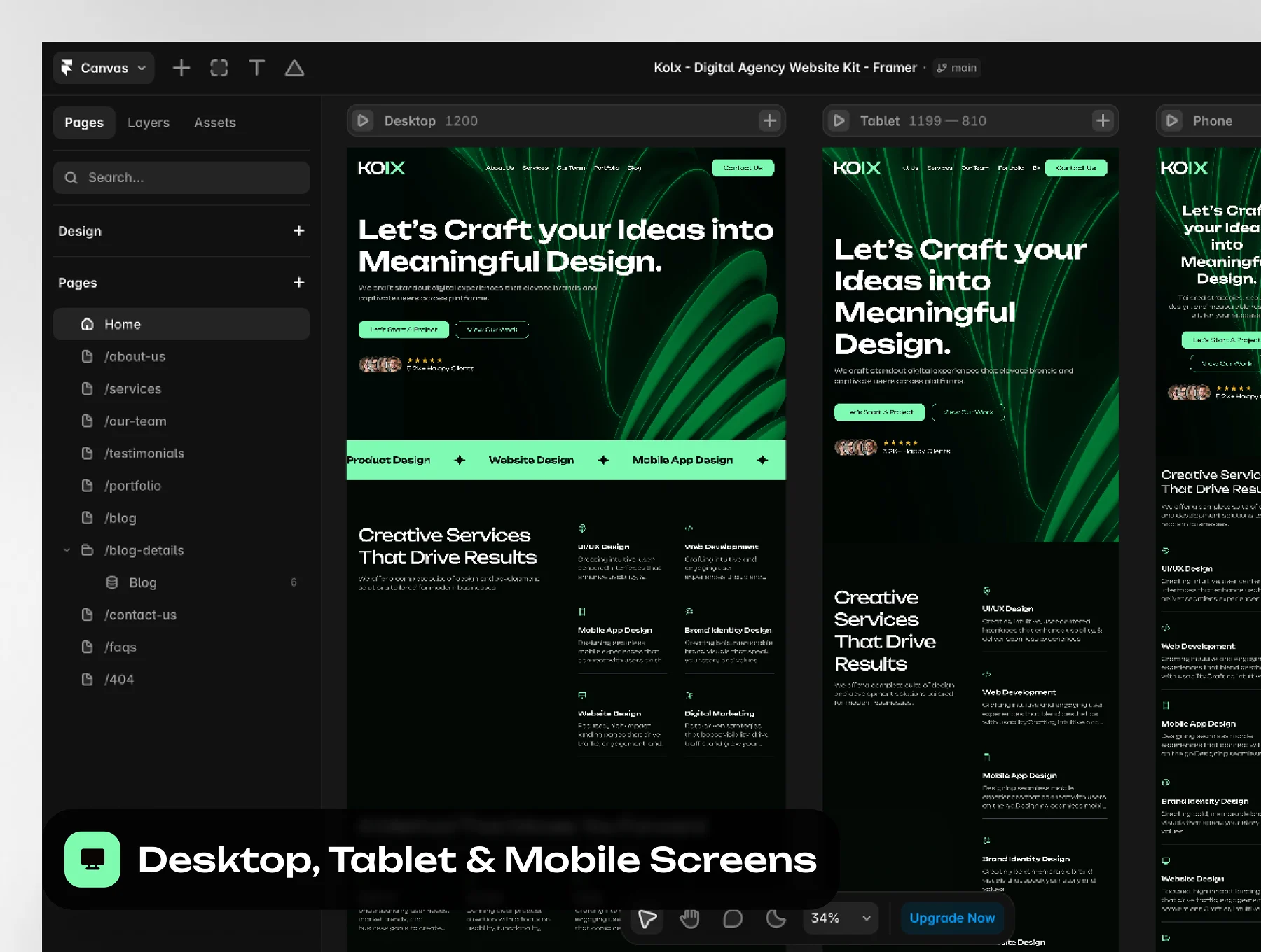 Kolx - Digital Agency Website Framer Template 8