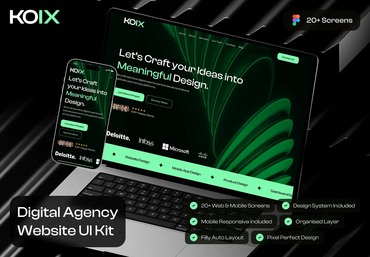 Kolx - Digital Agency Website UI Kit