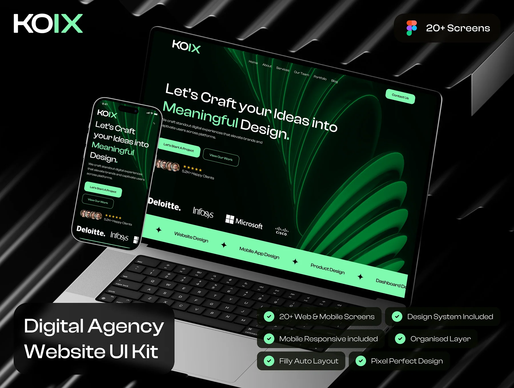 Kolx - Digital Agency Website UI Kit