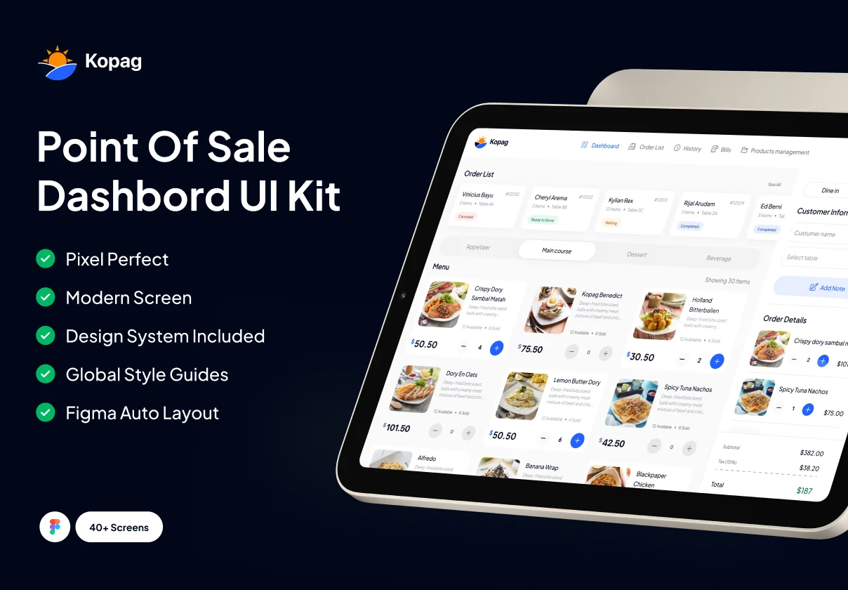 Kopag - POS (Point Of Sale) Dashboard UI Kit