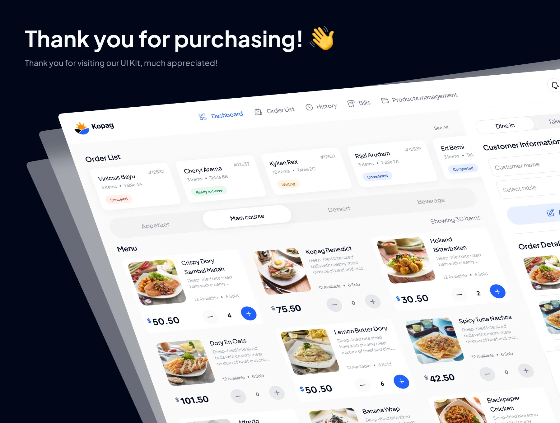 Kopag - POS (Point Of Sale) Dashboard UI Kit 8