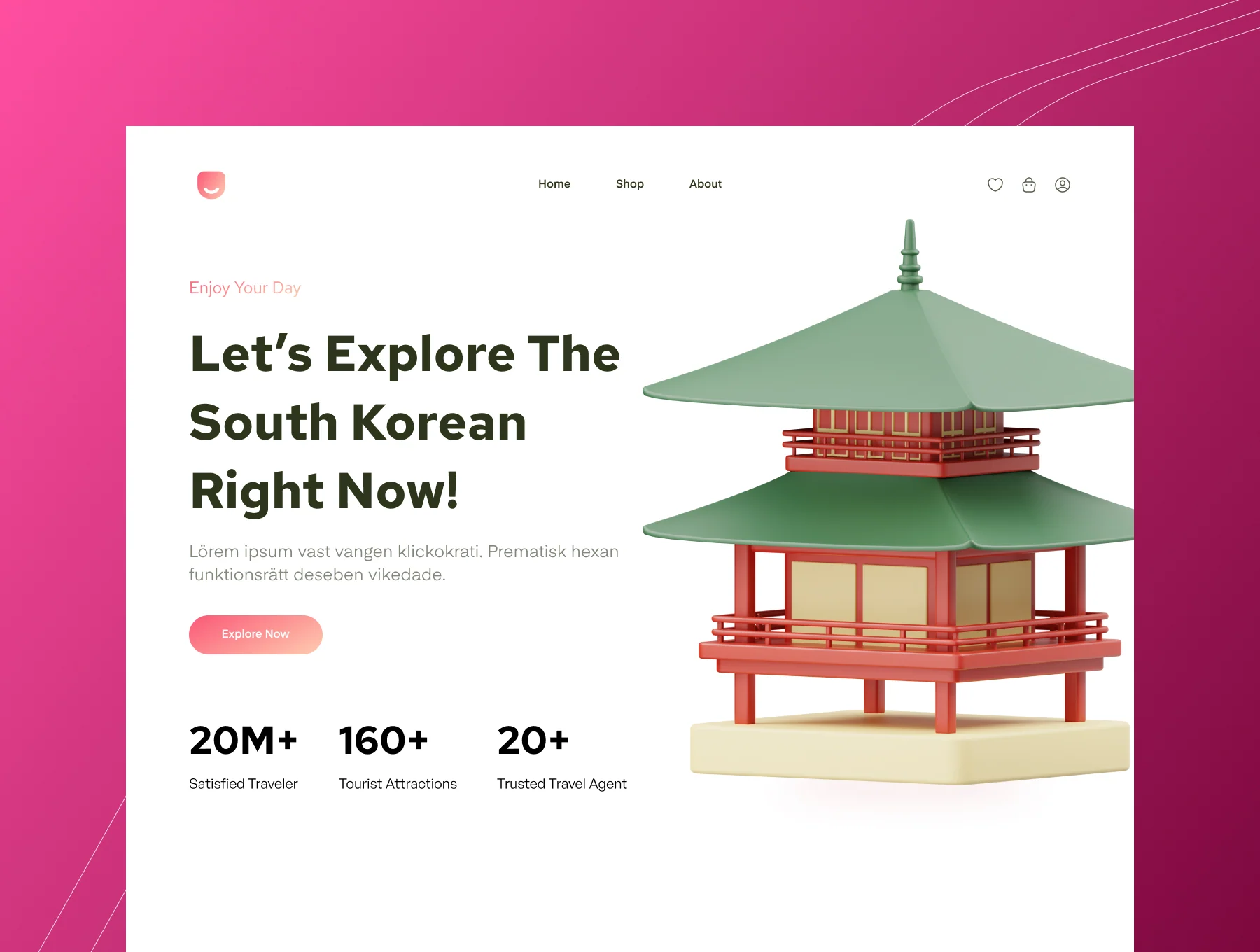 Korean Culture 3D Icon 3