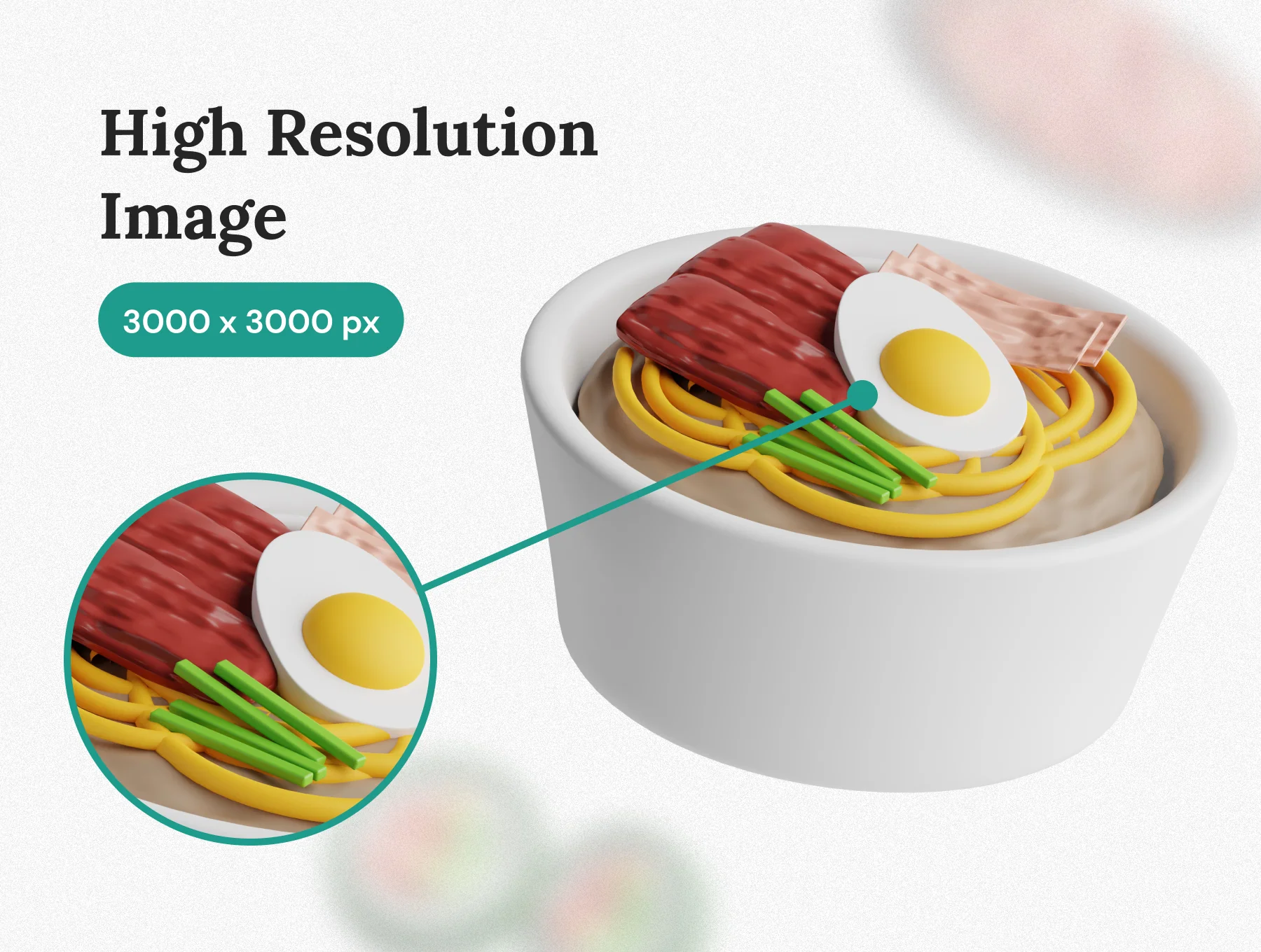 Korean Food 3D Icon Set 3