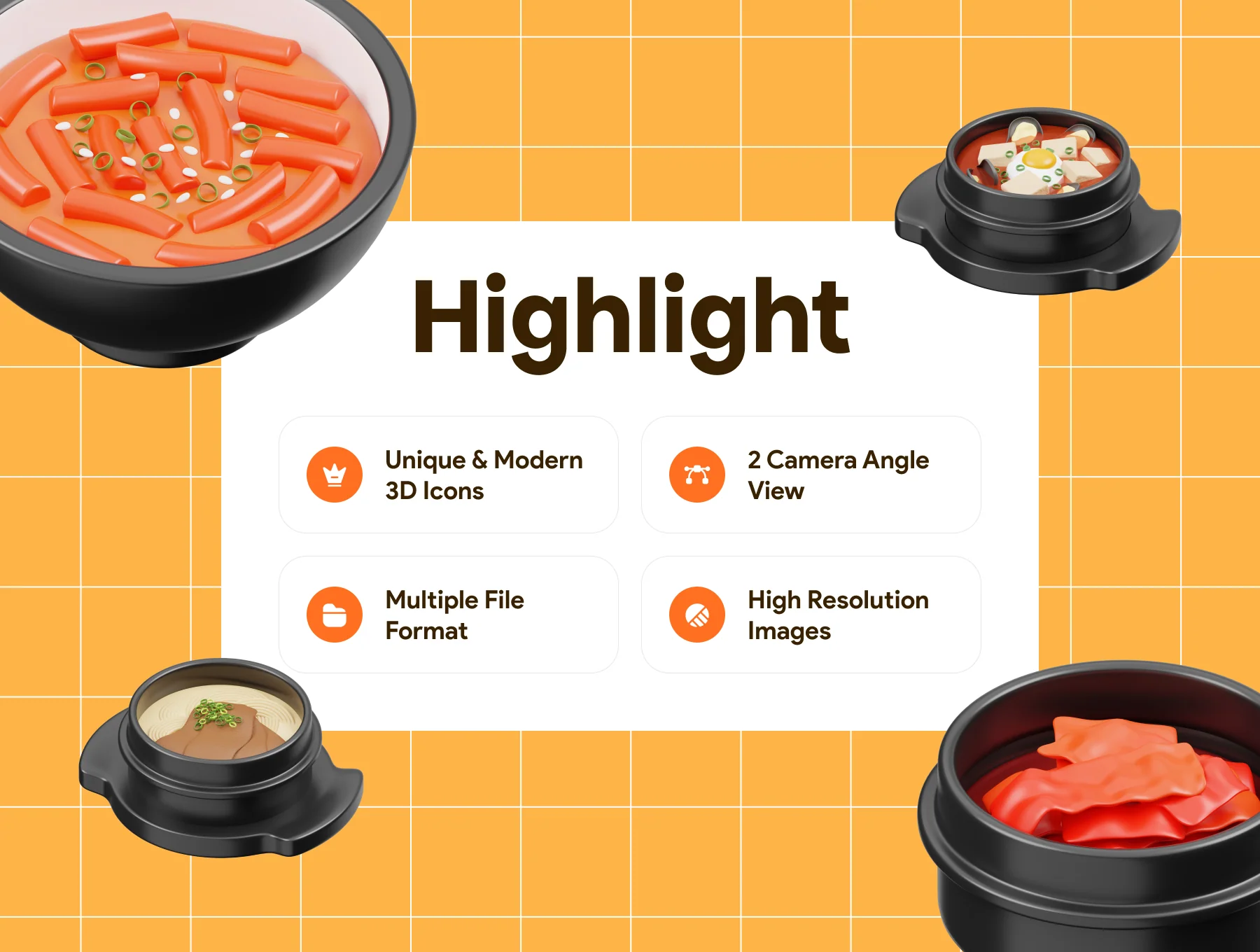 Korean Food 3D Icon 2
