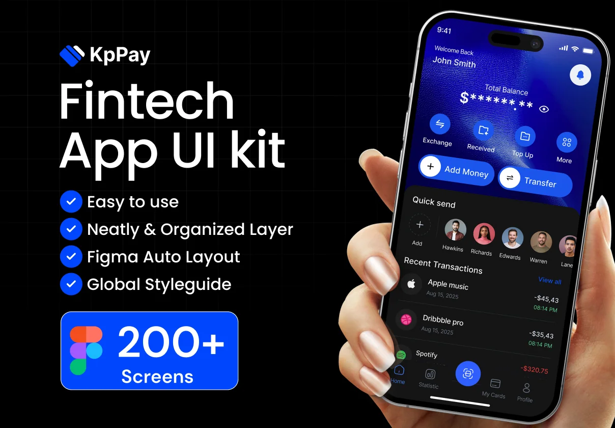 KpPay Fintech Mobile App UI kit